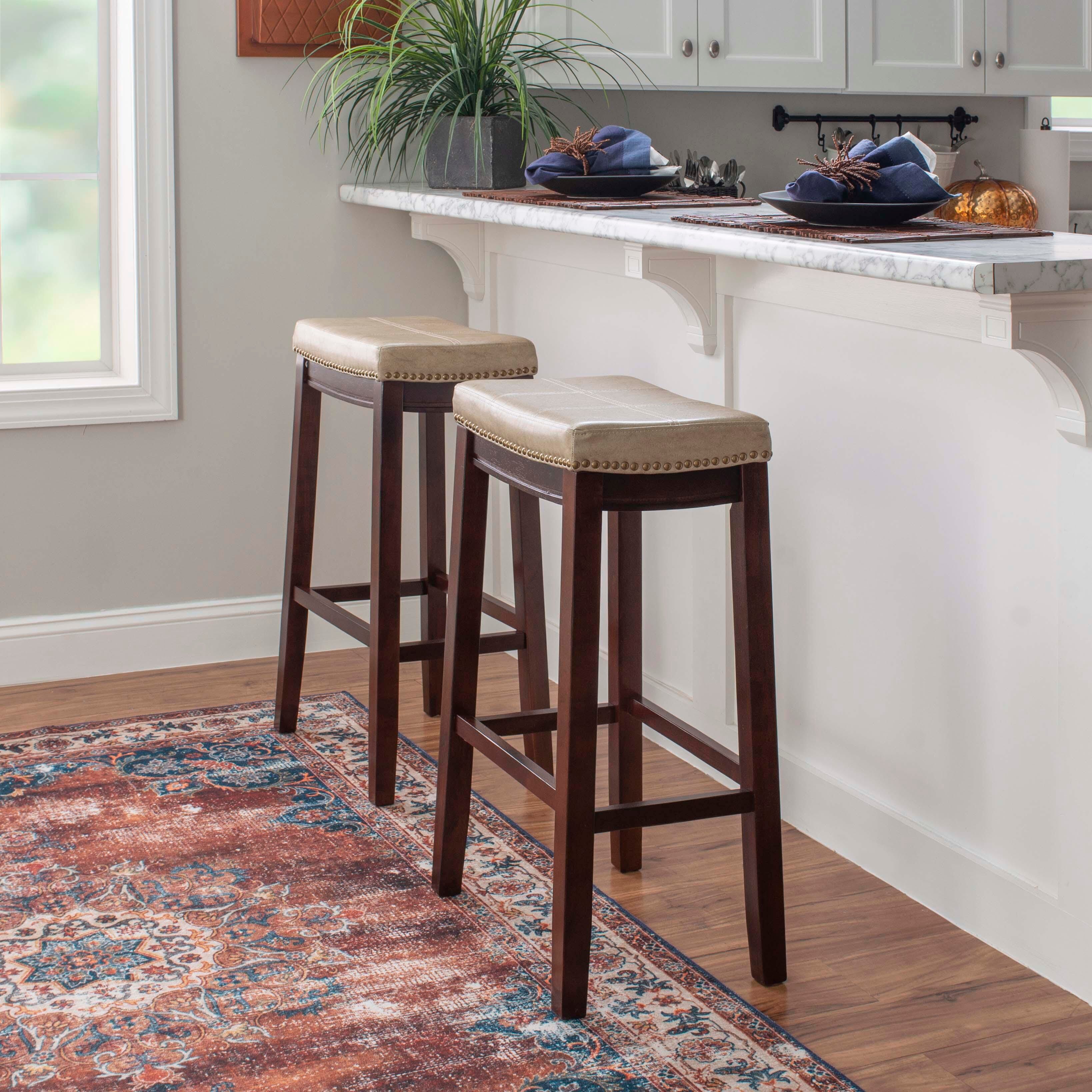 Linon Claridge Barstool, Sand, large
