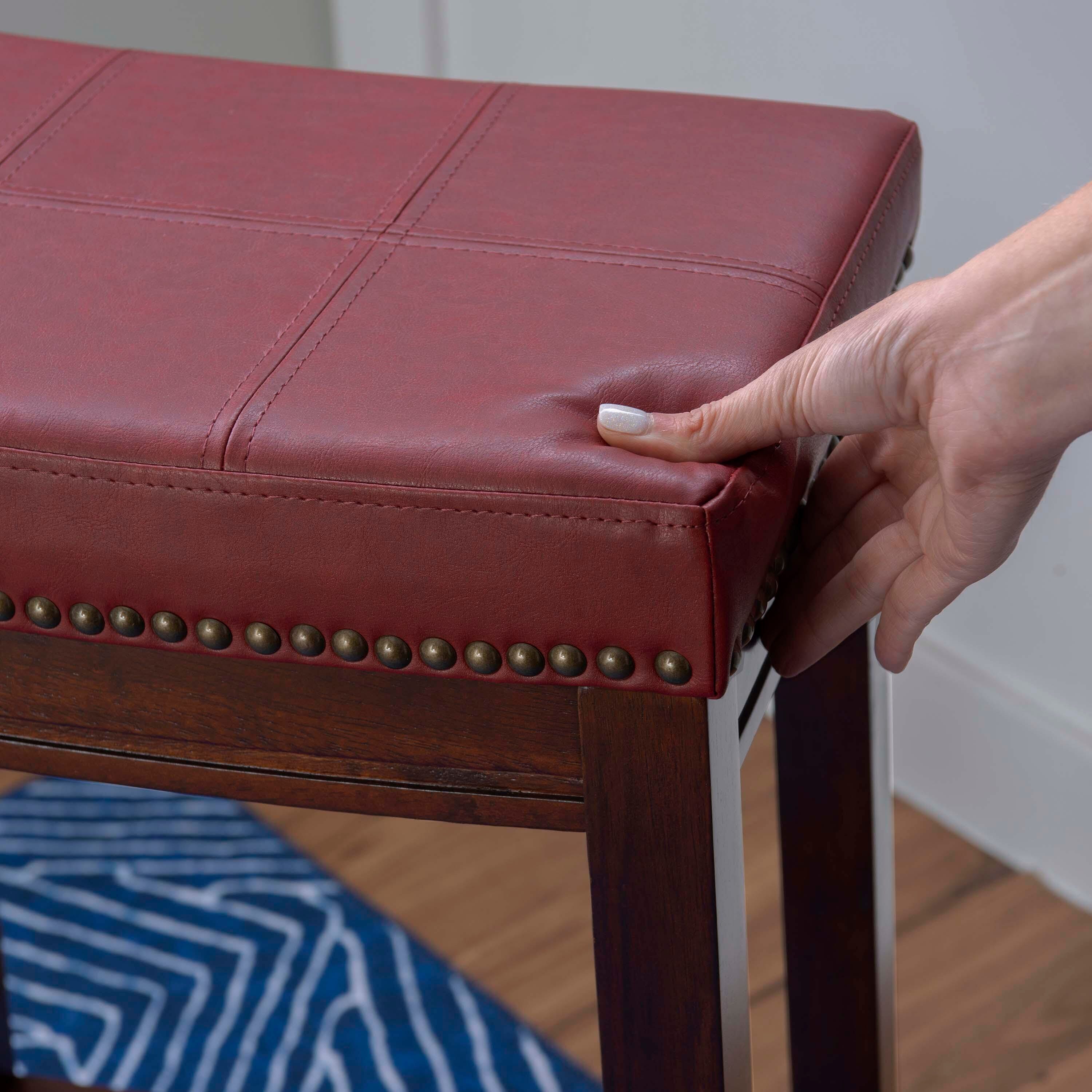 Linon Claridge Barstool, Red, large