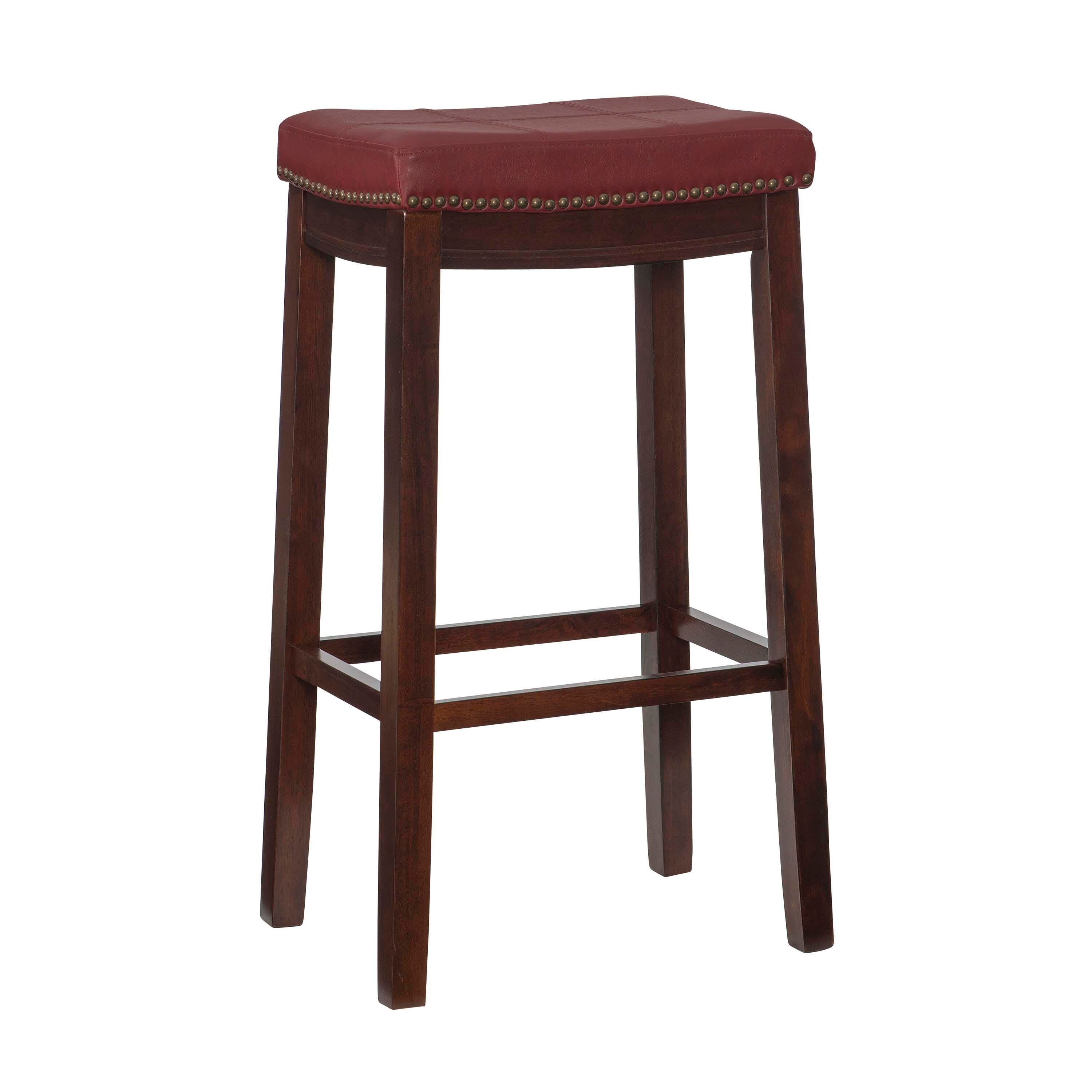 Linon Claridge Barstool, Red, large