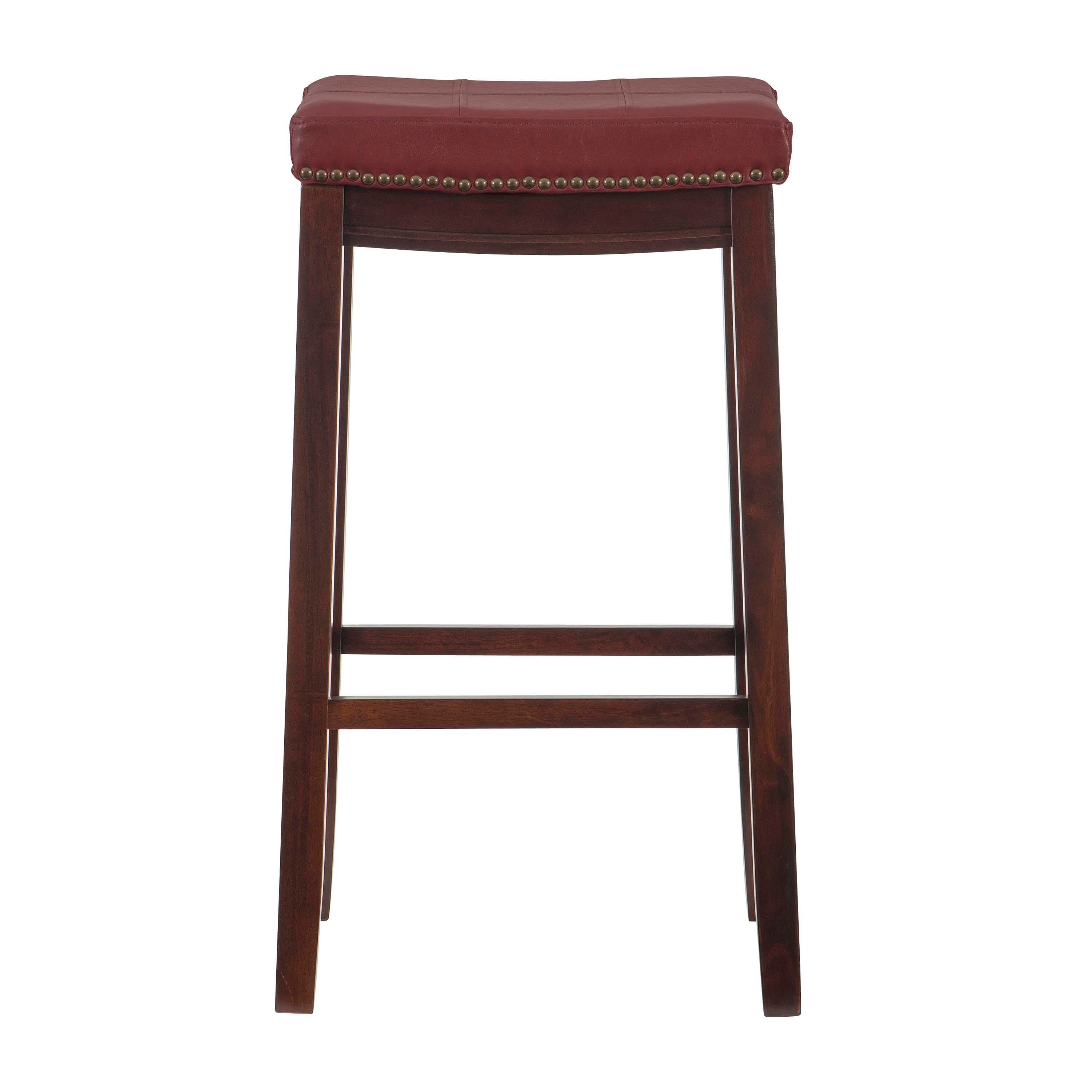 Linon Claridge Barstool, Red, large