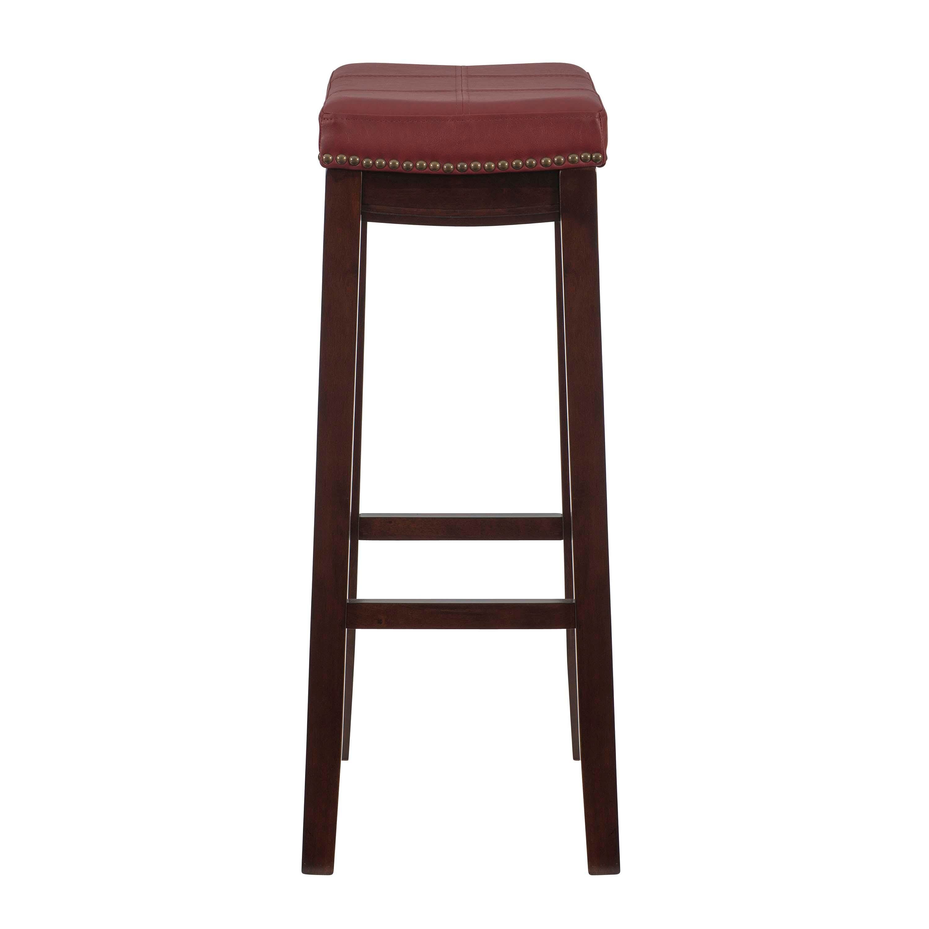 Linon Claridge Barstool, Red, large