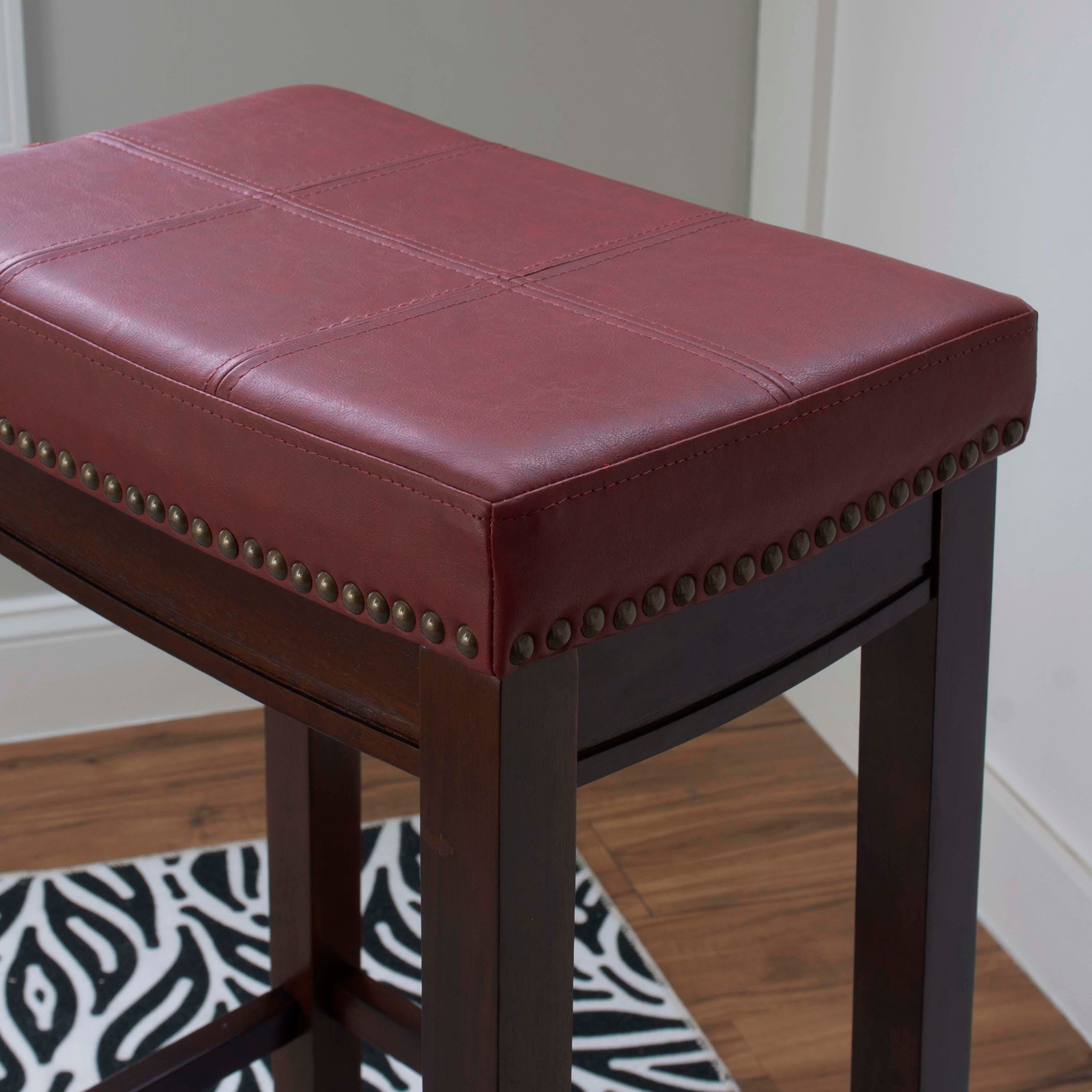 Linon Claridge Barstool, Red, large