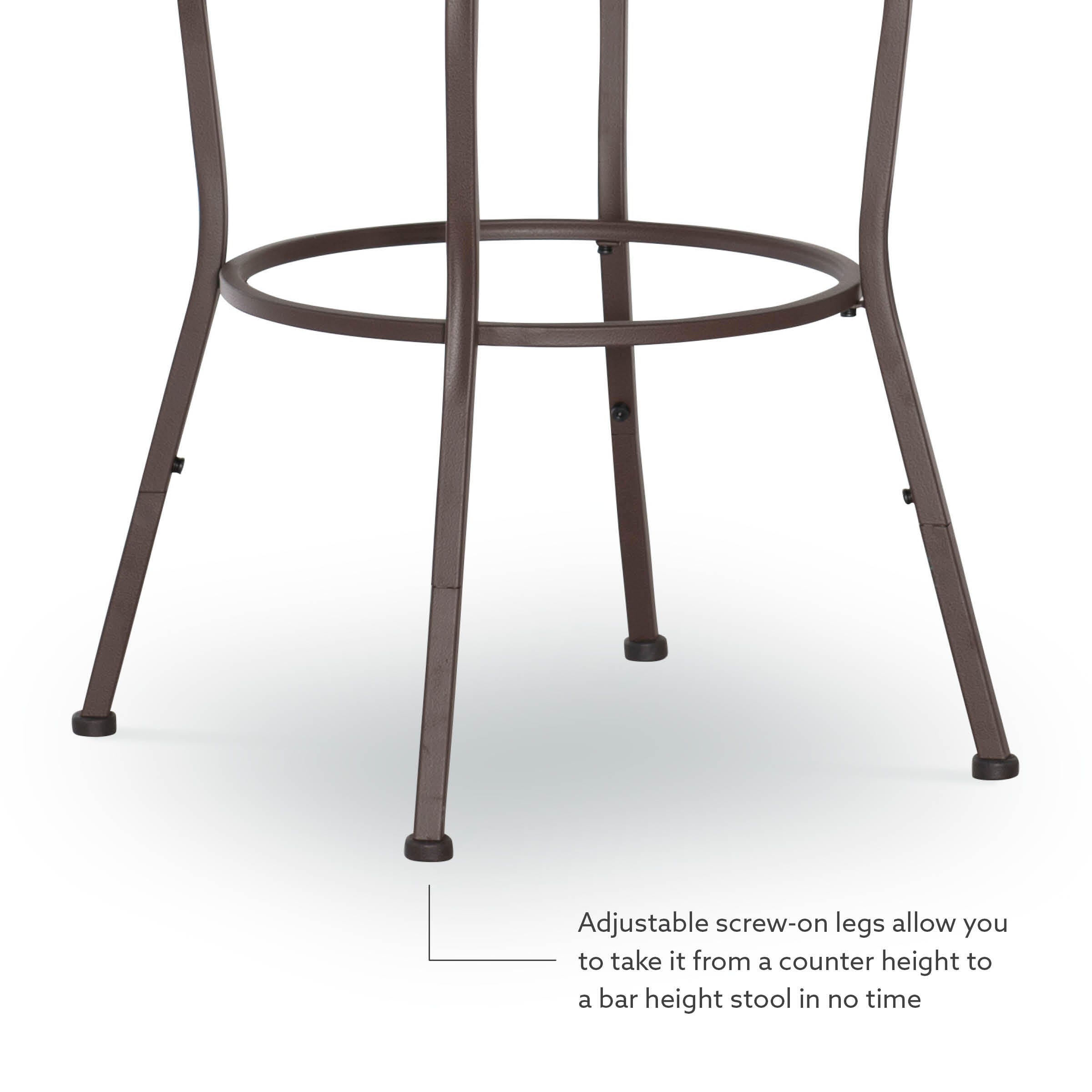Linon Townsend Set of 3 Adjustable Stools, , large