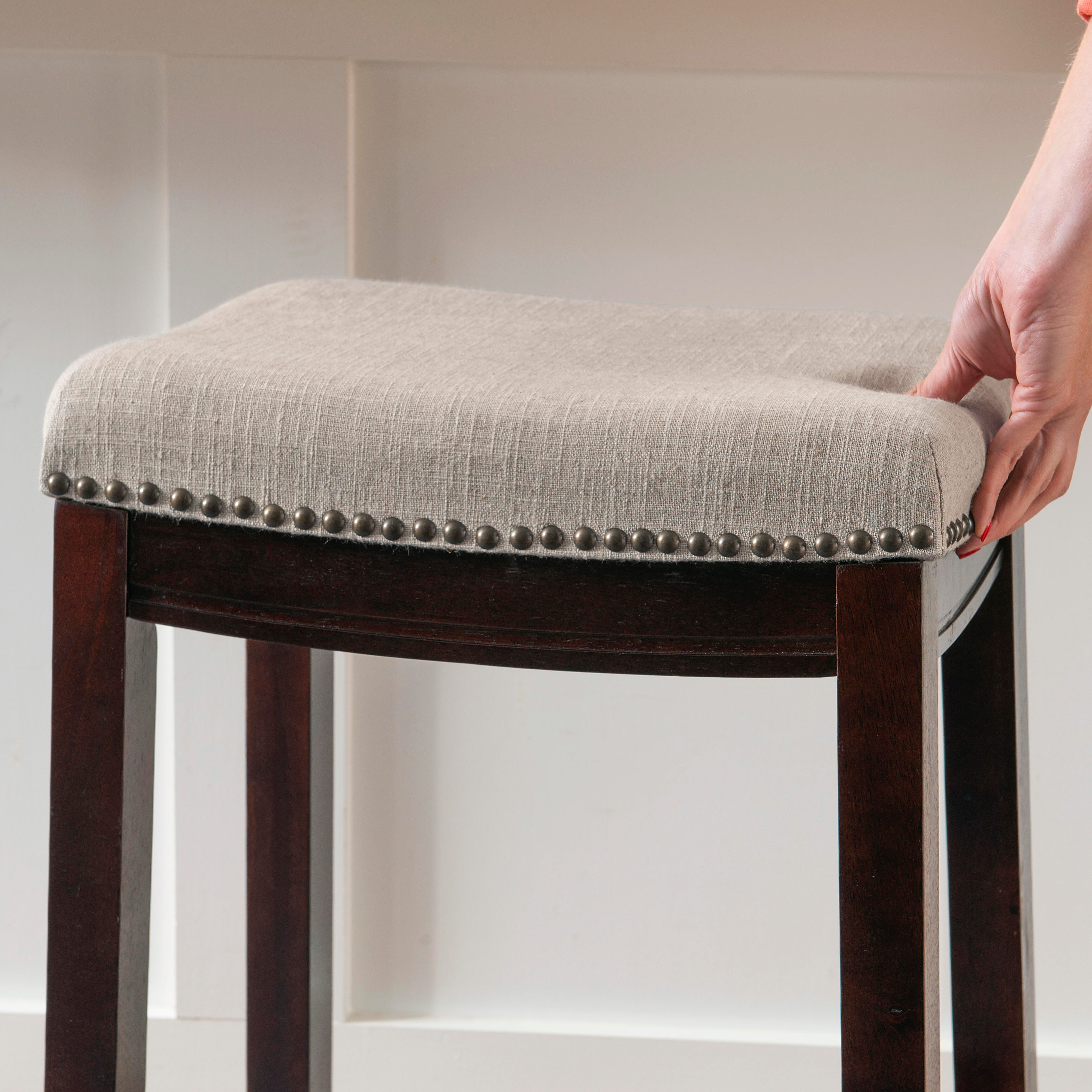 Linon Claridge Backless Counter Stool, Beige, large