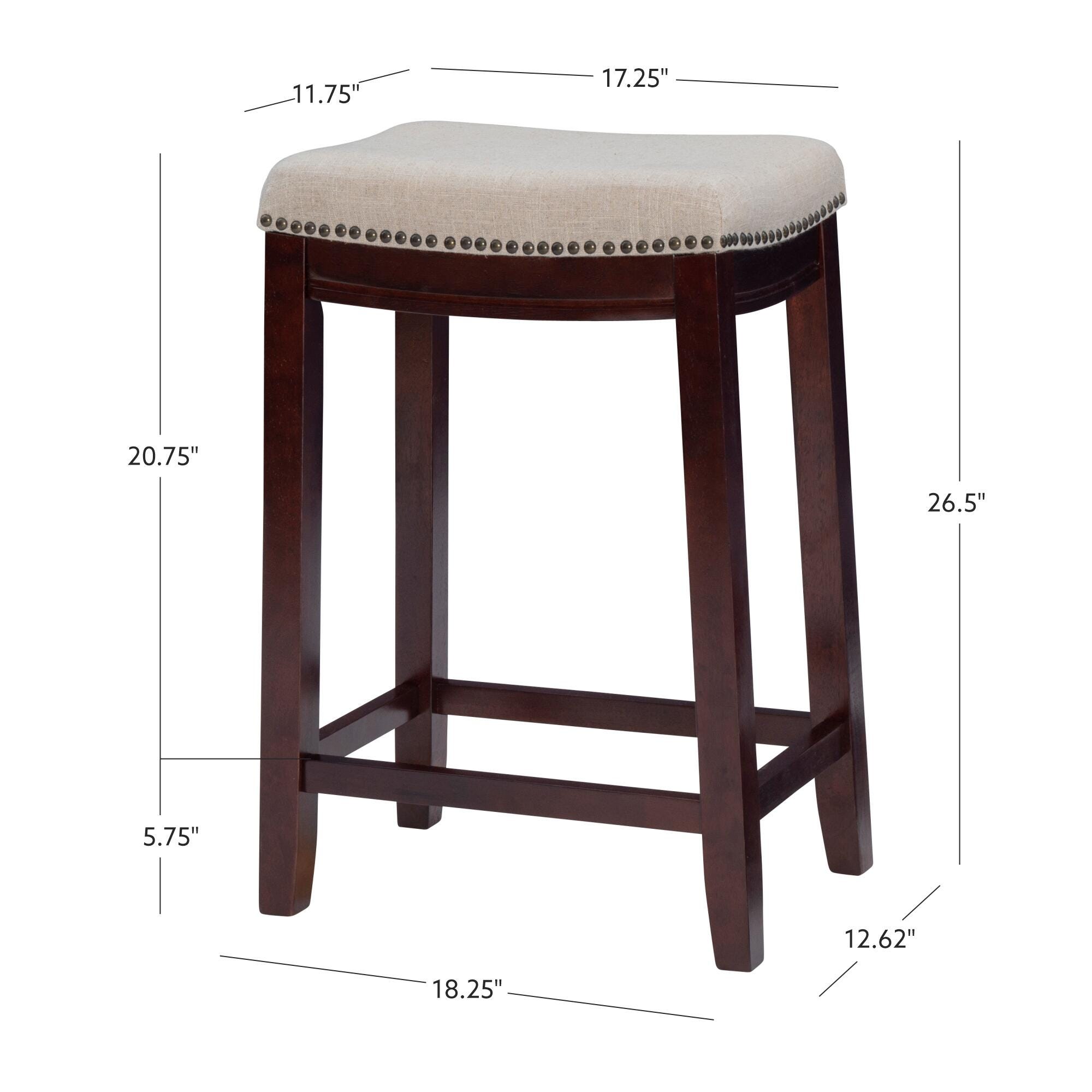 Linon Claridge Backless Counter Stool, Beige, large