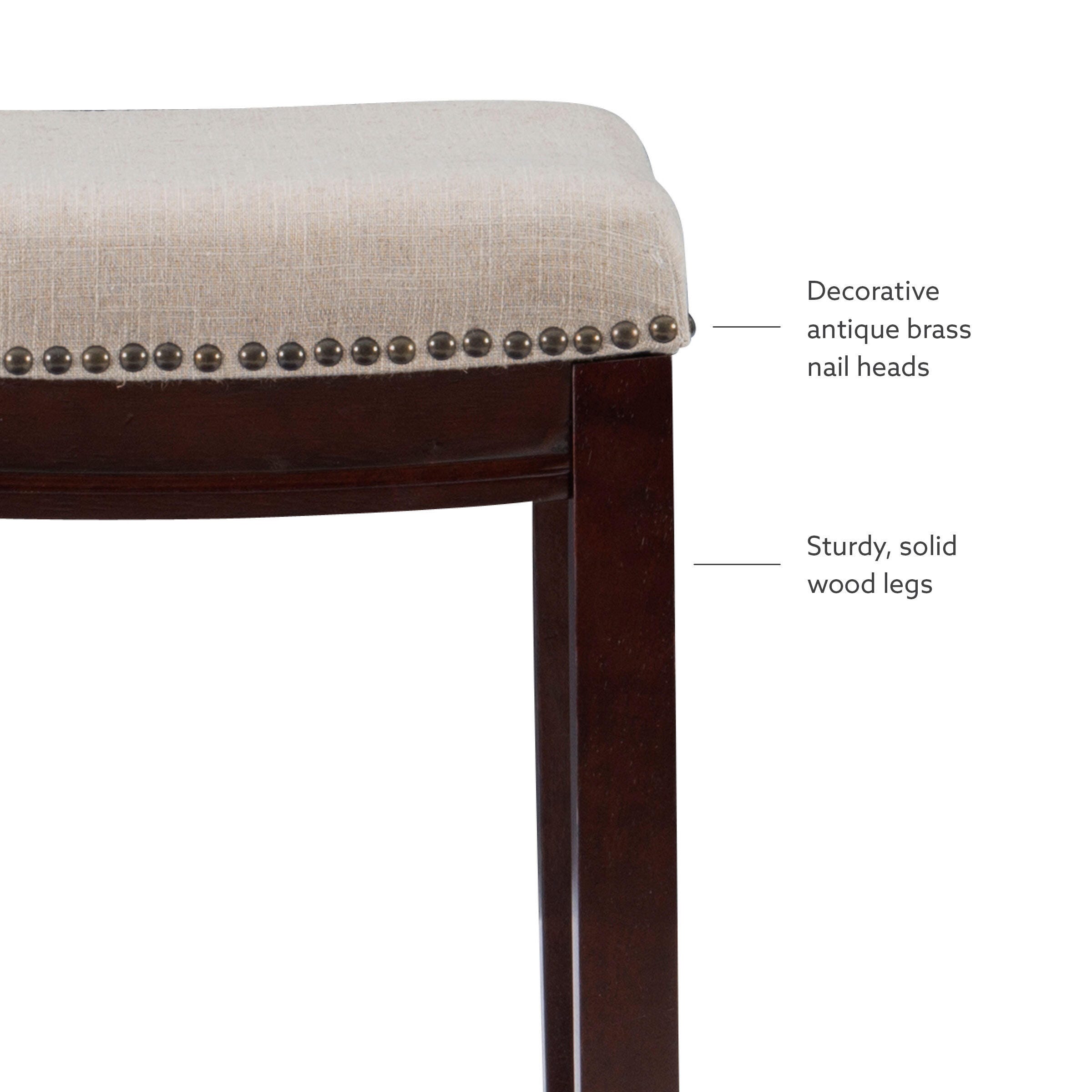 Linon Claridge Backless Counter Stool, Beige, large