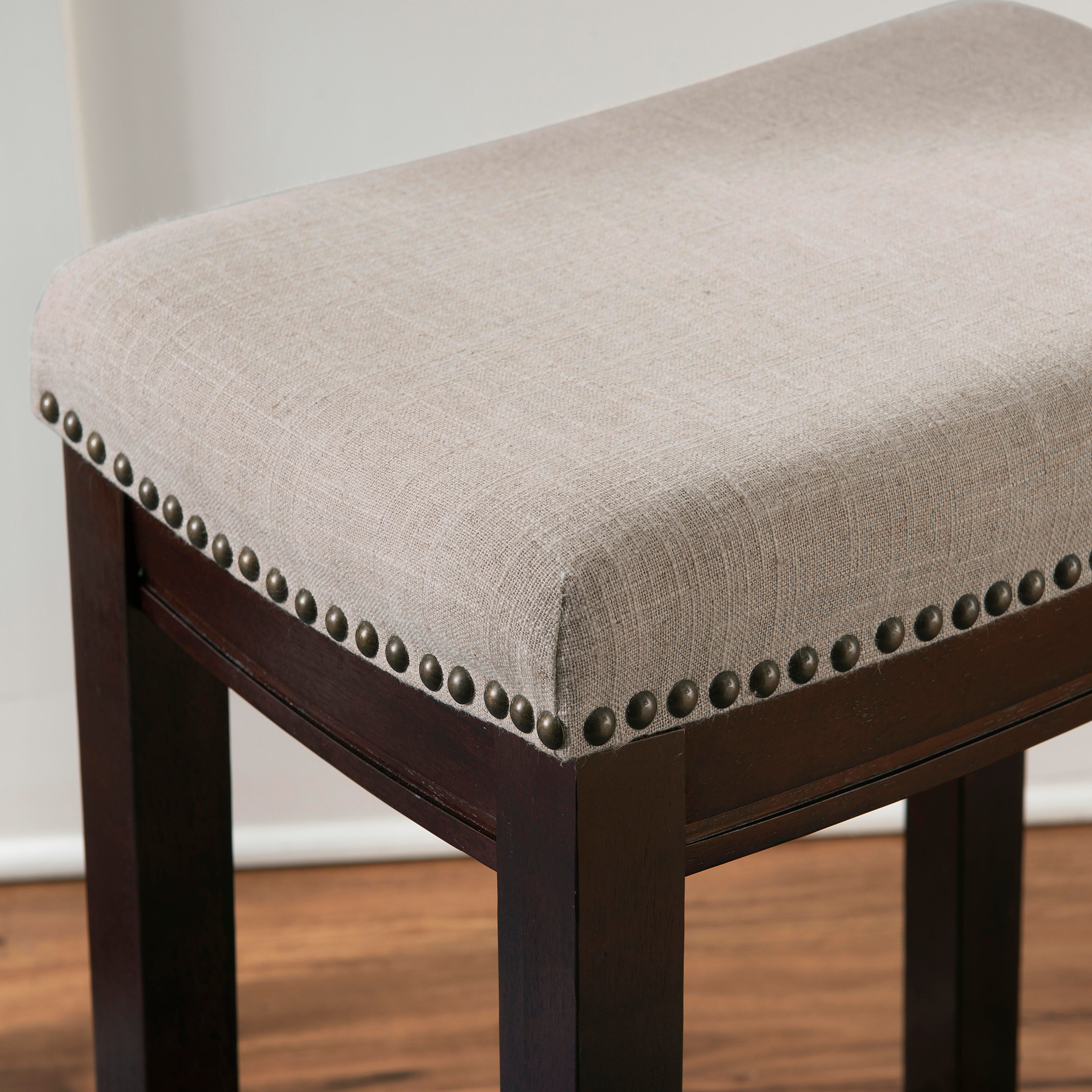 Linon Claridge Backless Counter Stool, Beige, large