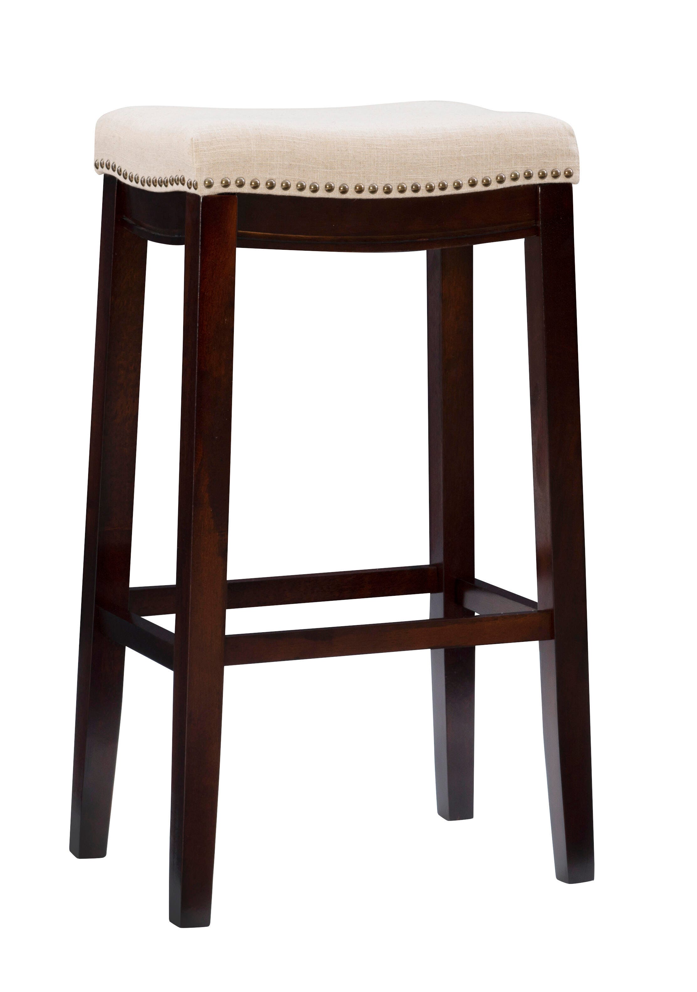 Linon Claridge Backless Bar Stool, Beige, large
