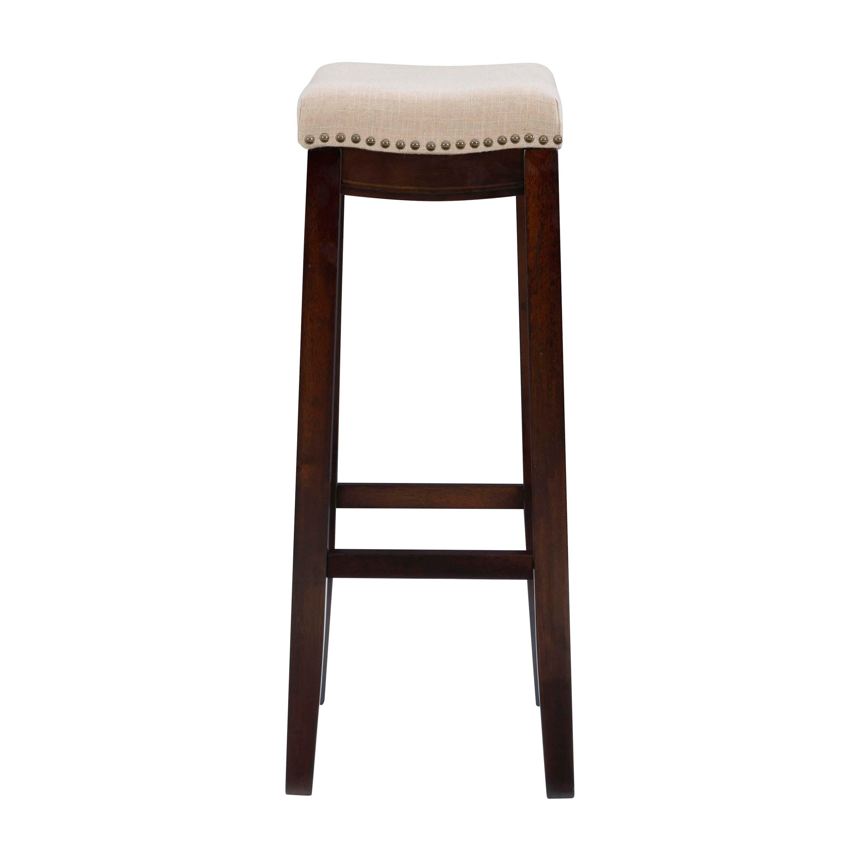 Linon Claridge Backless Bar Stool, Beige, large
