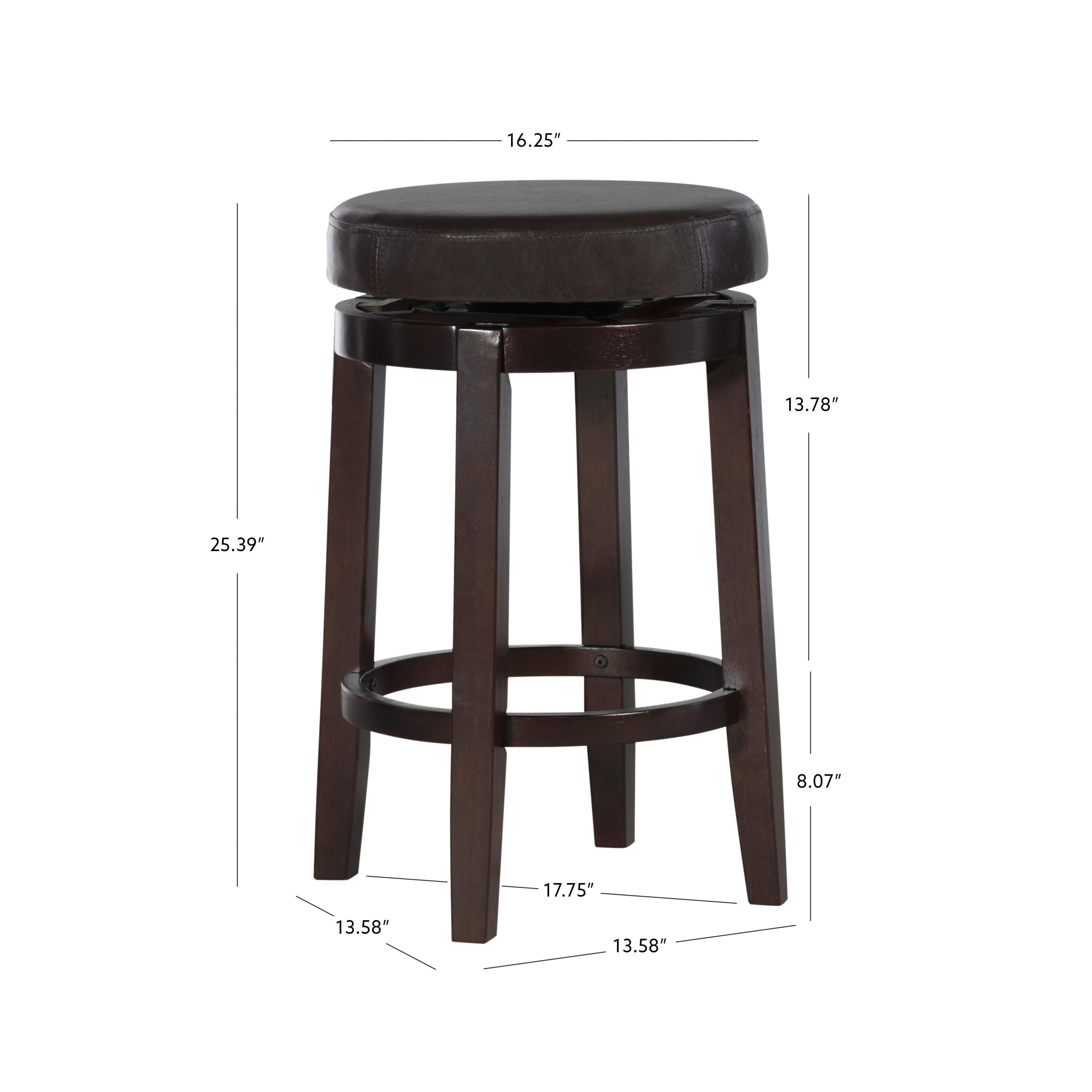 Linon Maya Counter Stool, Dark Brown, large