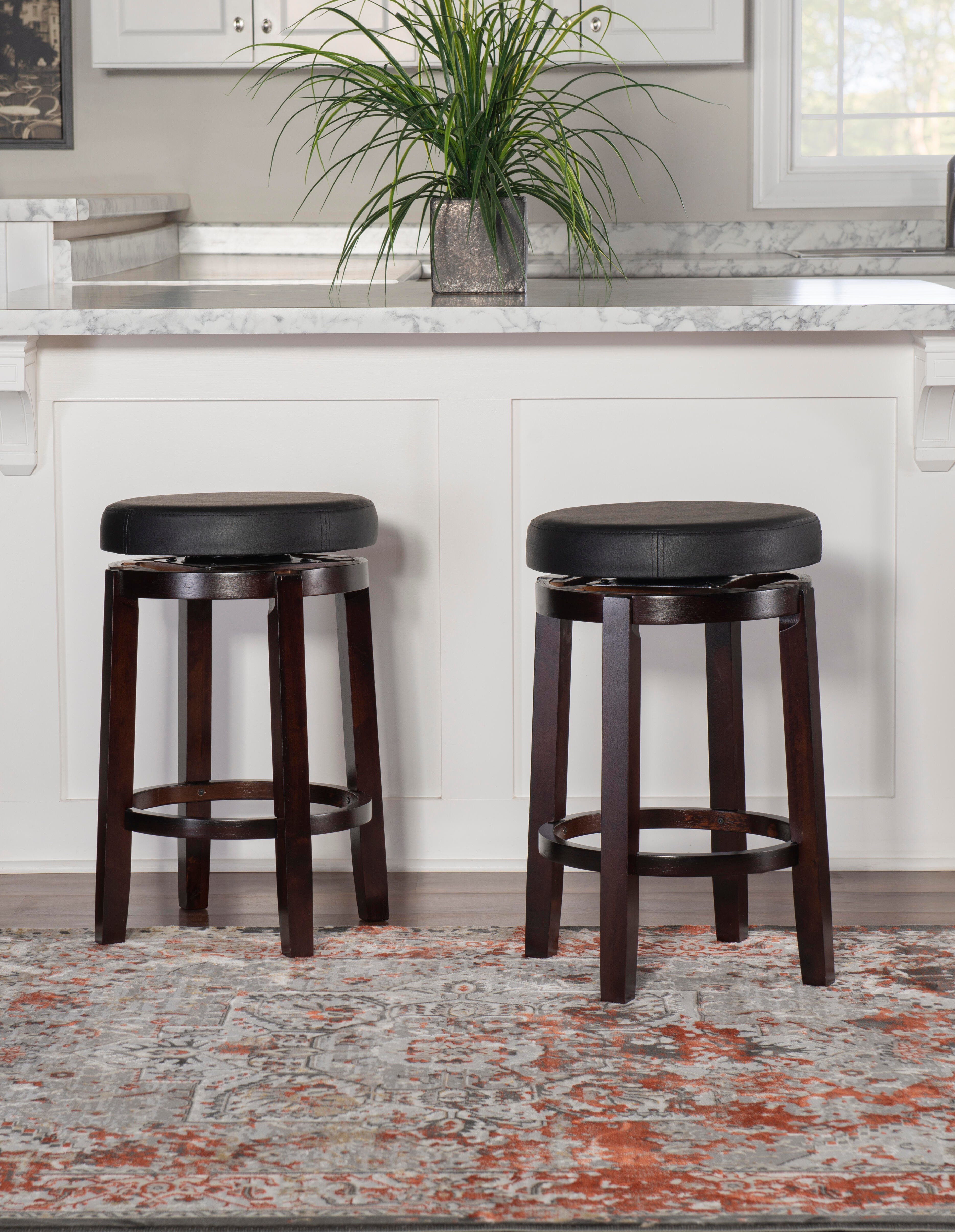 Linon Maya Counter Stool, Black, large