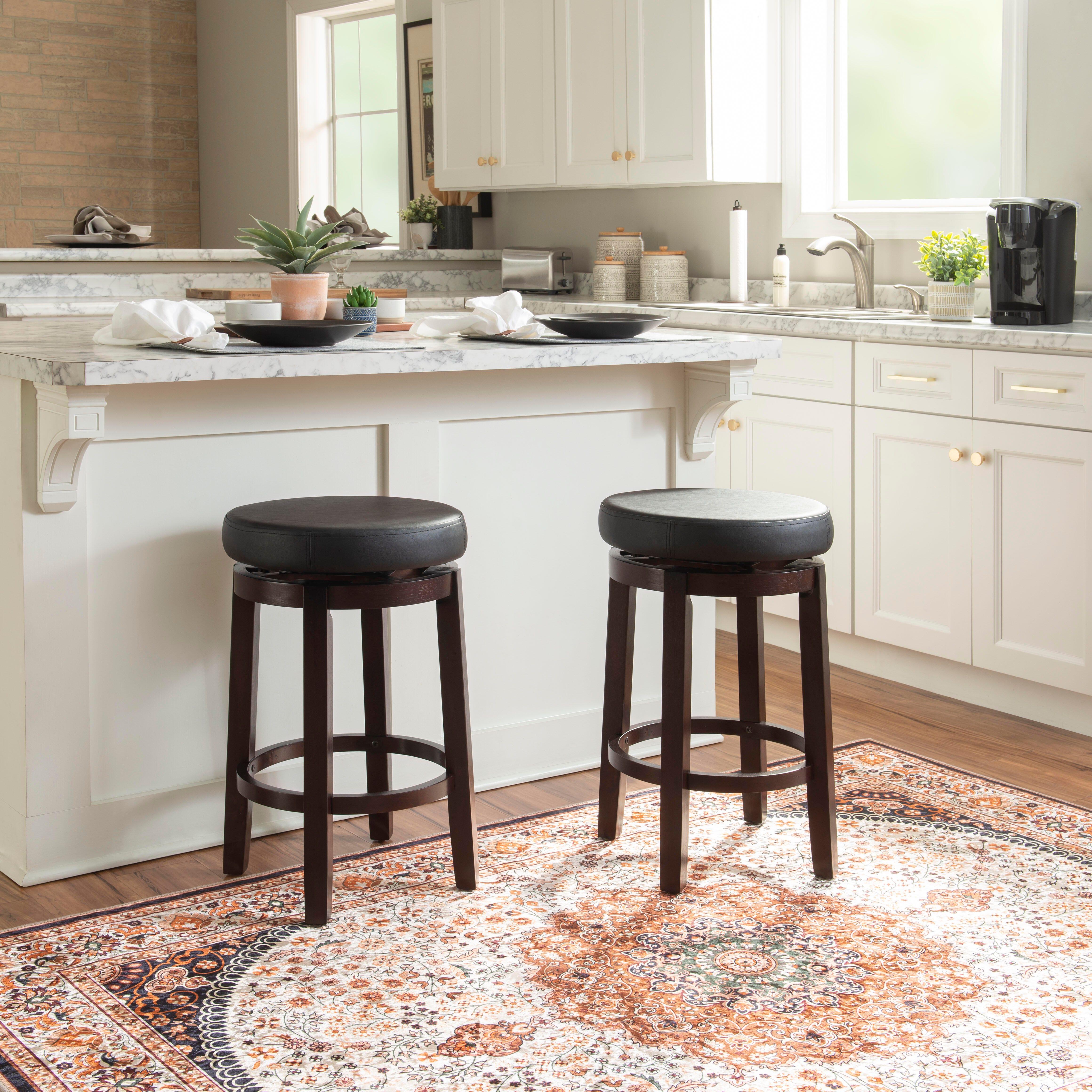 Linon Maya Counter Stool, Black, large