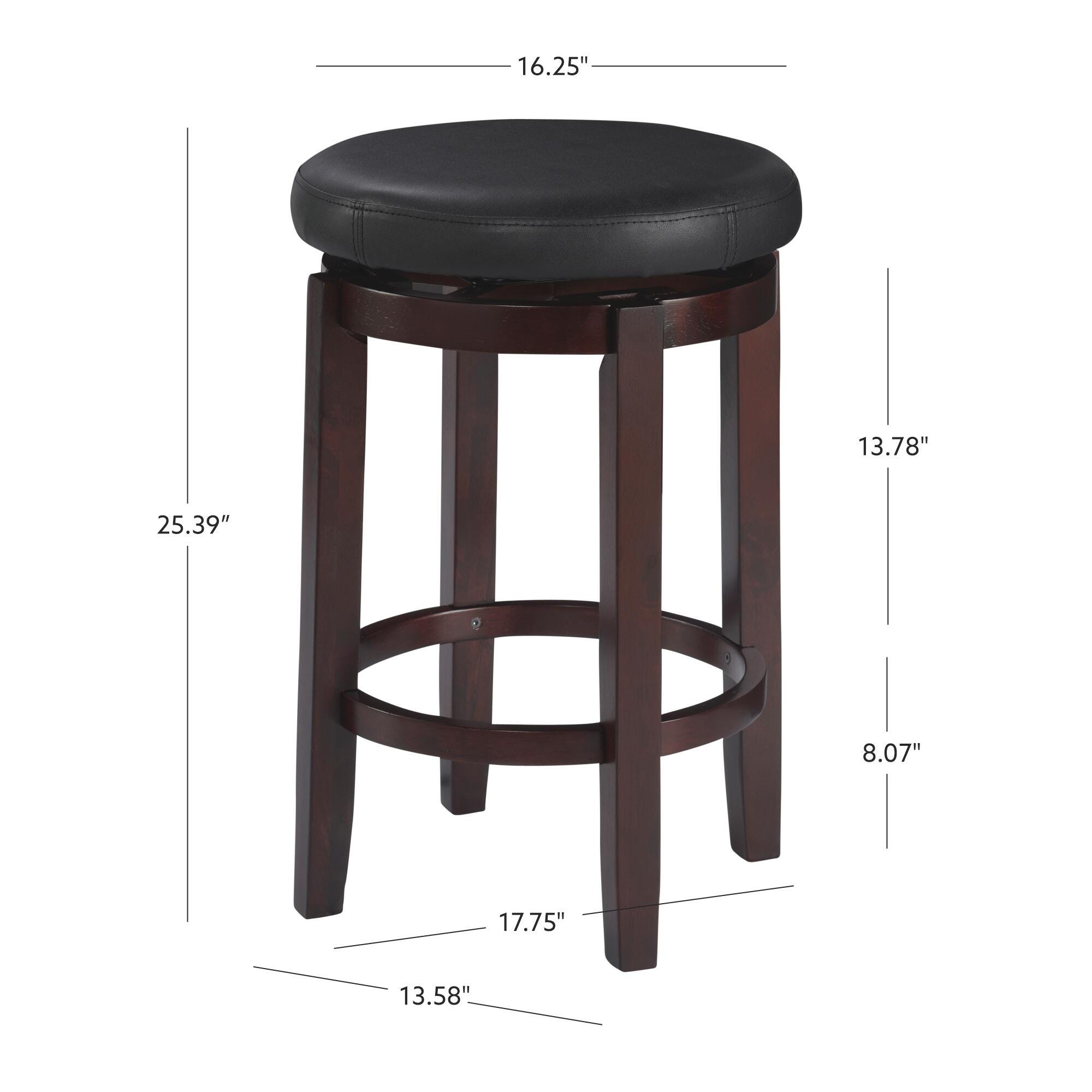 Linon Maya Counter Stool, Black, large