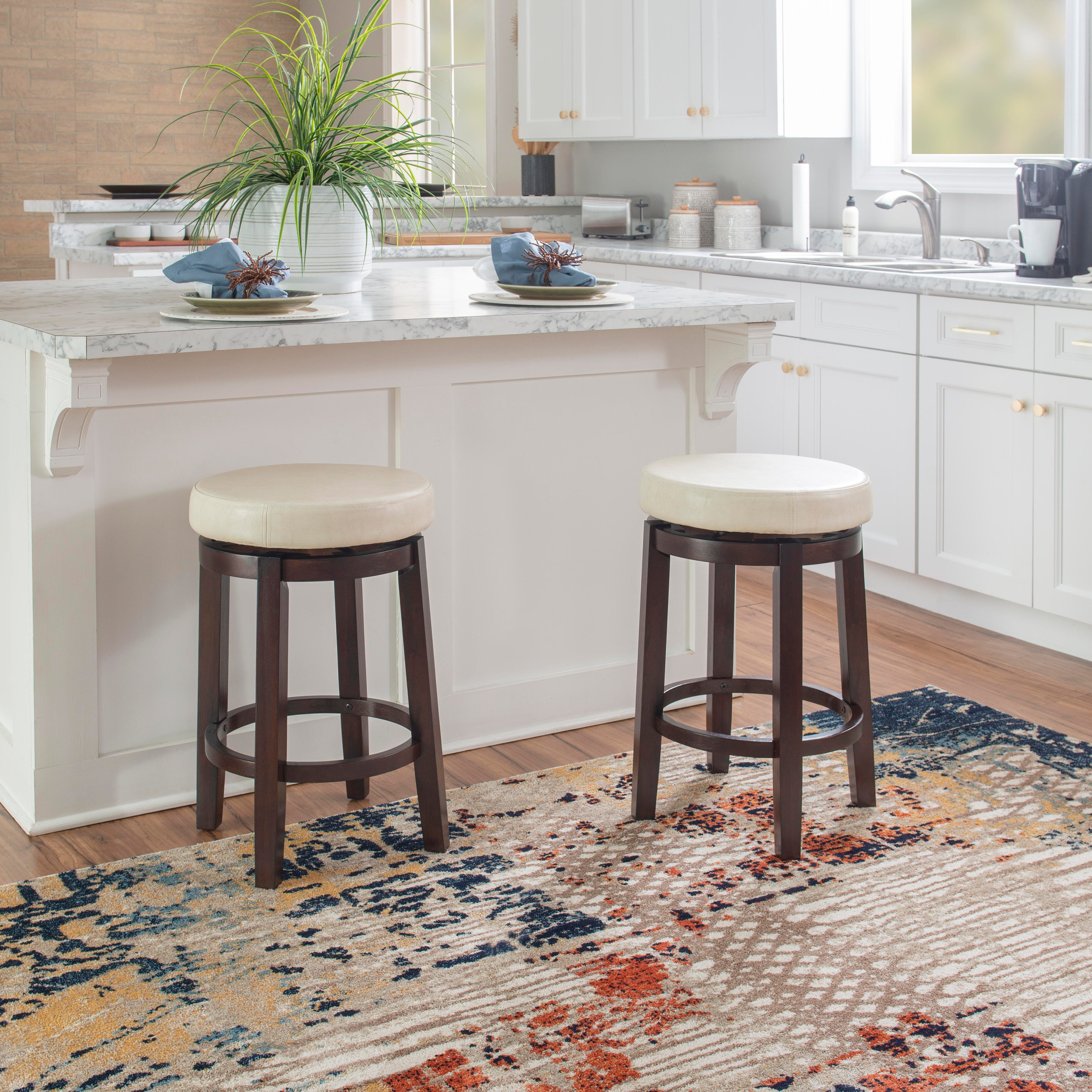 Linon Maya Counter Stool, Cream, large