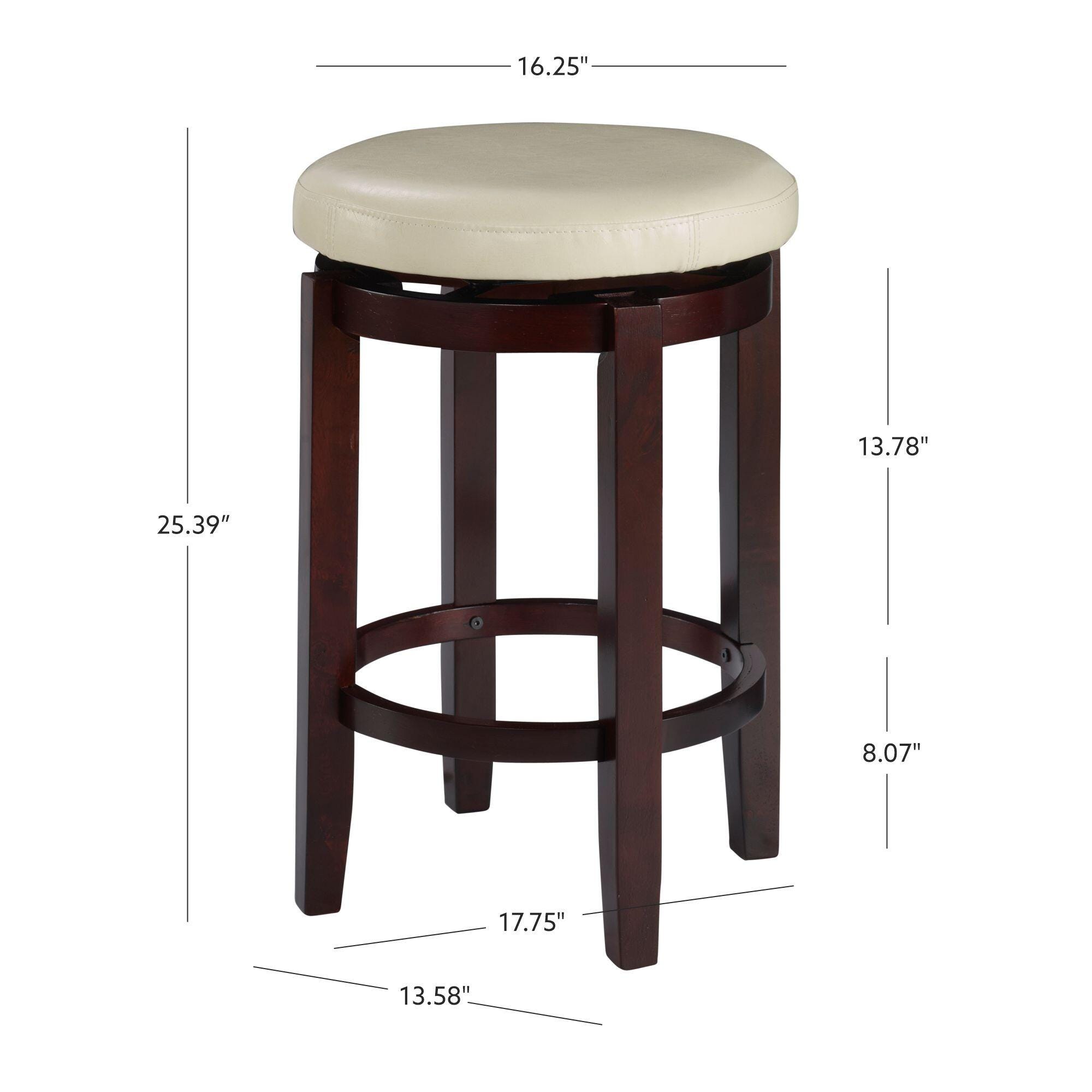 Linon Maya Counter Stool, Cream, large