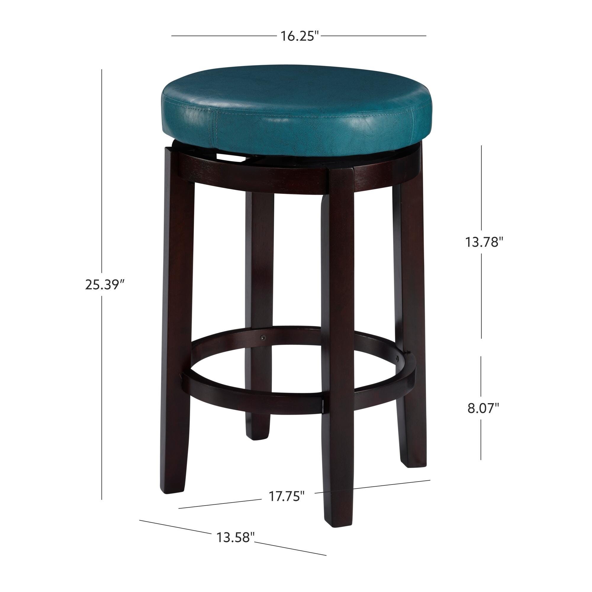 Linon Maya Counter Stool, Blue, large