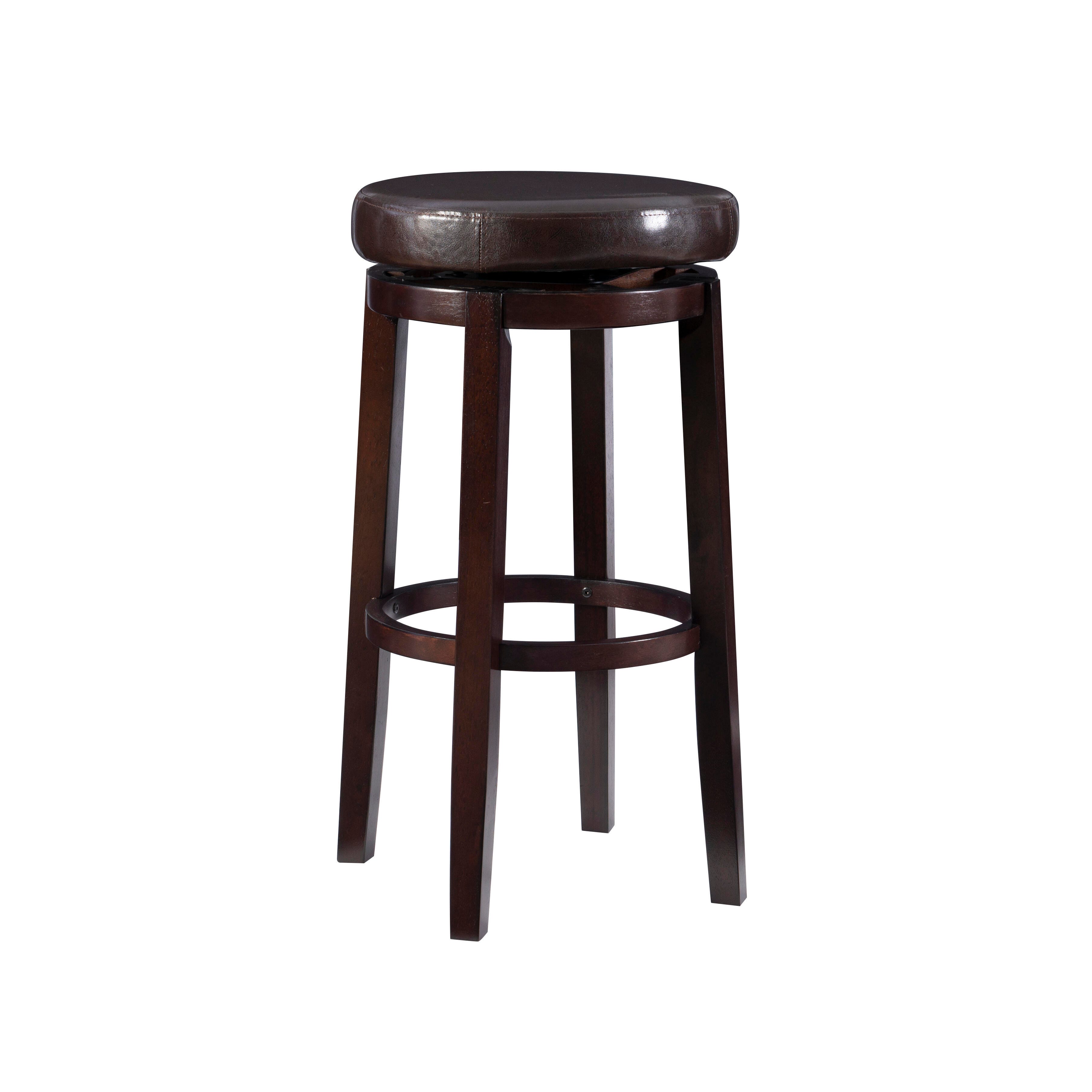 Linon Maya Bar Stool, Dark Brown, large