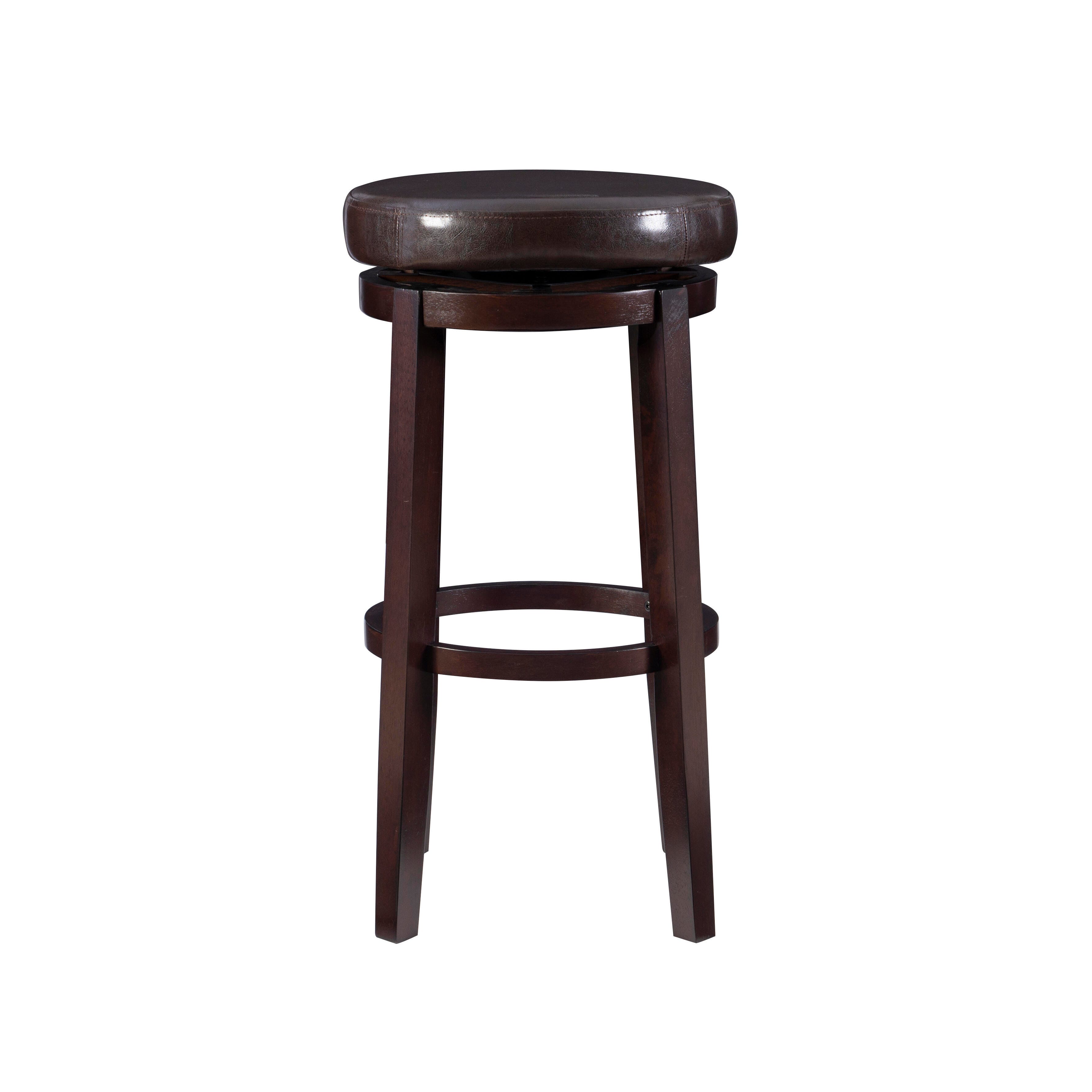 Linon Maya Bar Stool, Dark Brown, large