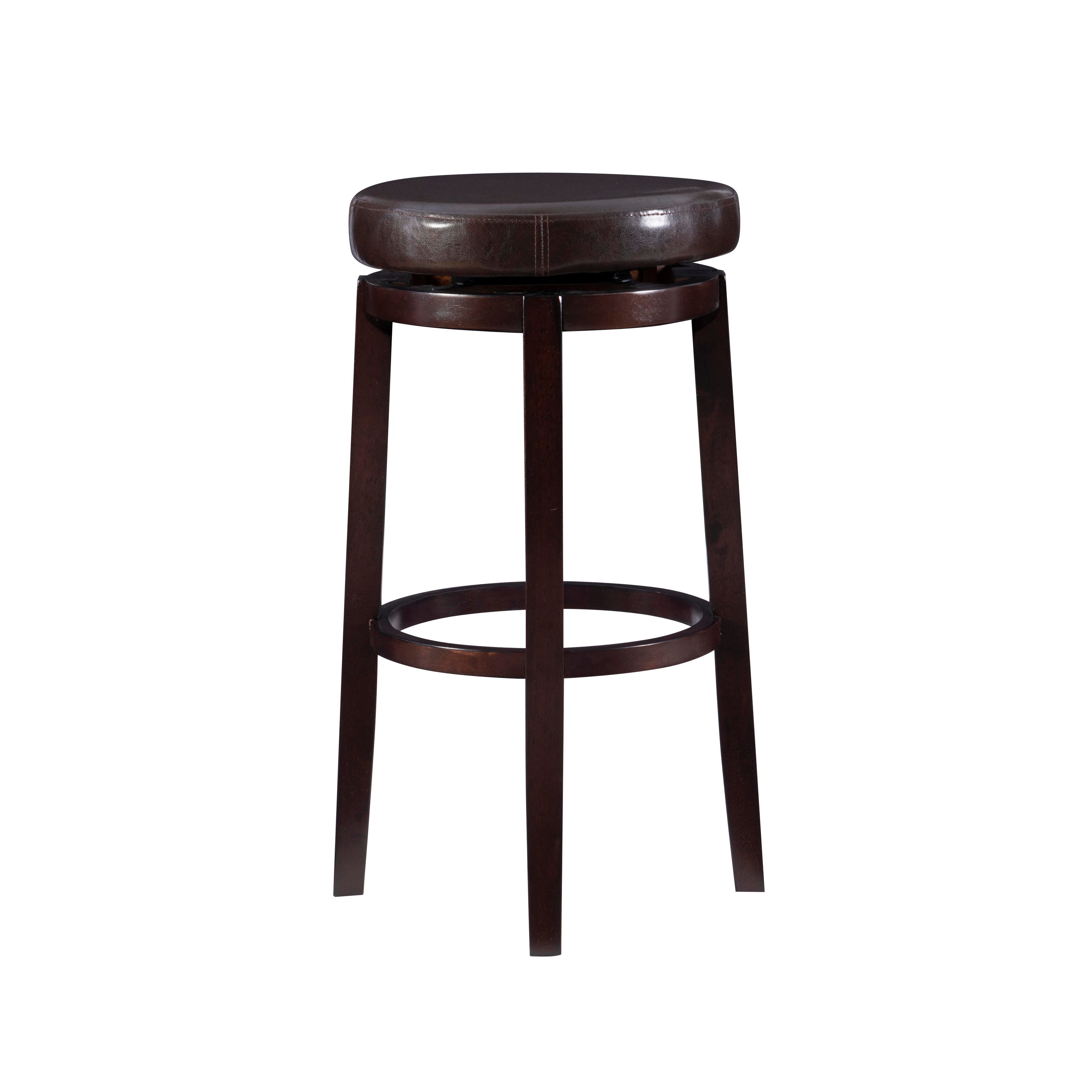 Linon Maya Bar Stool, Dark Brown, large