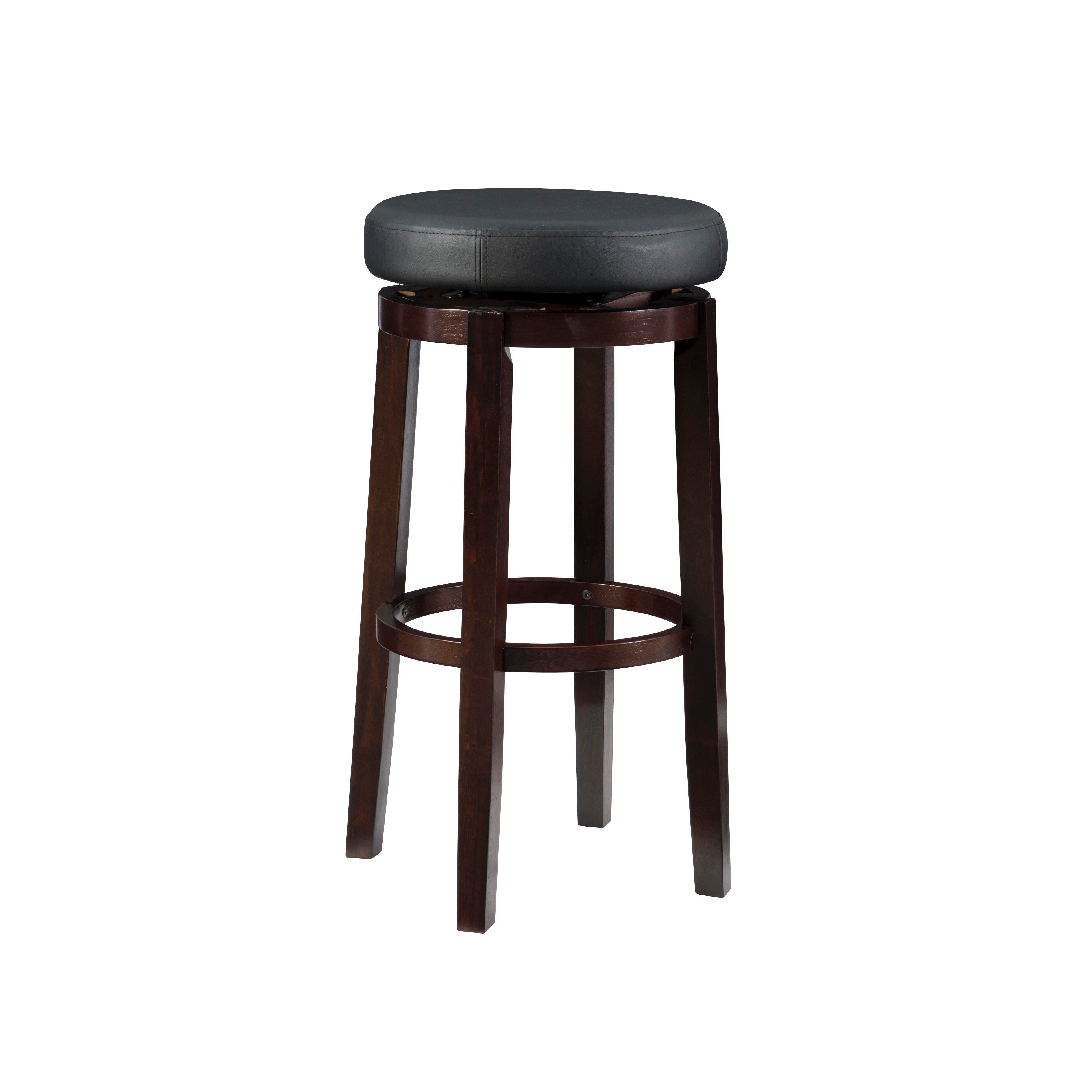 Linon Maya Bar Stool, Black, large