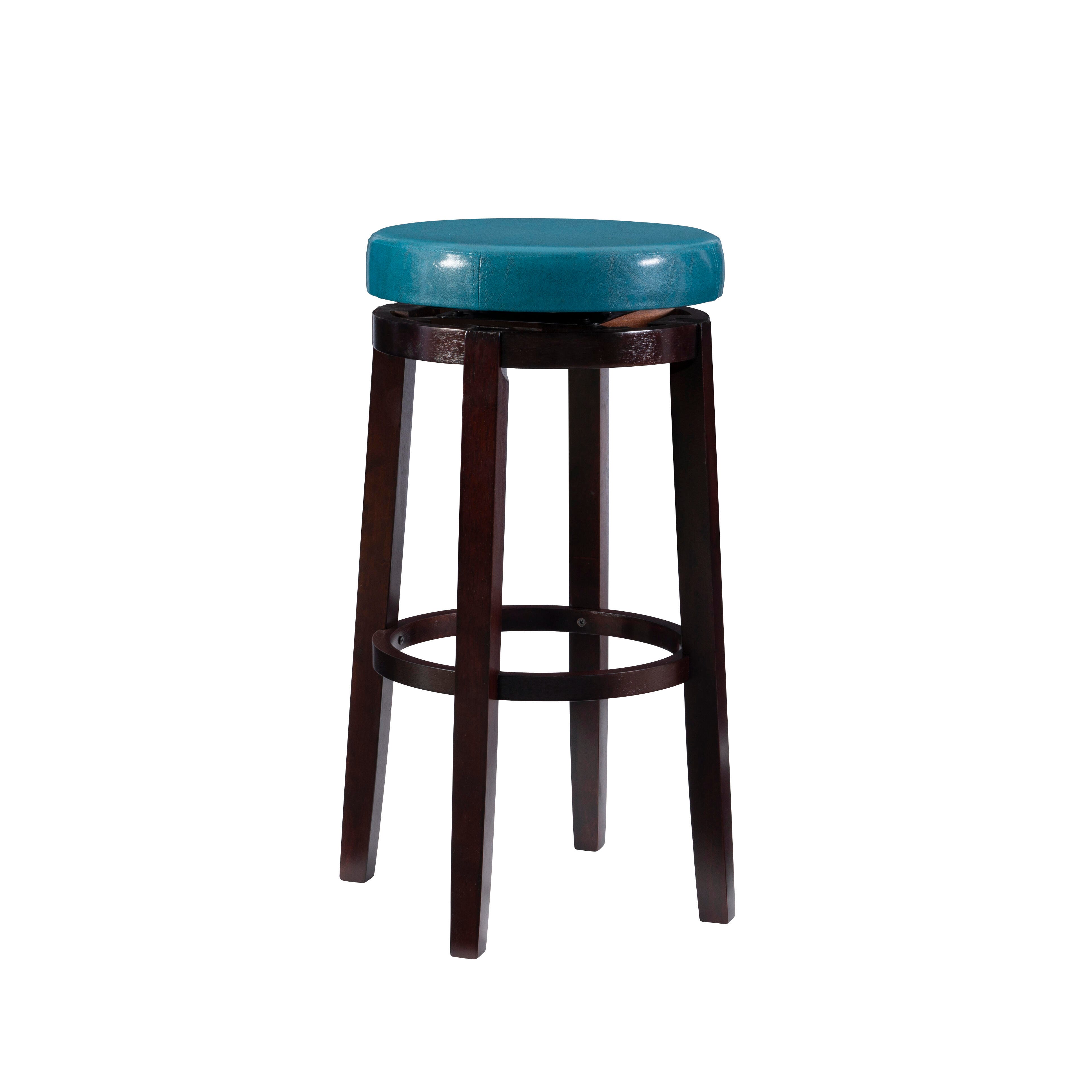 Linon Maya Bar Stool, Blue, large