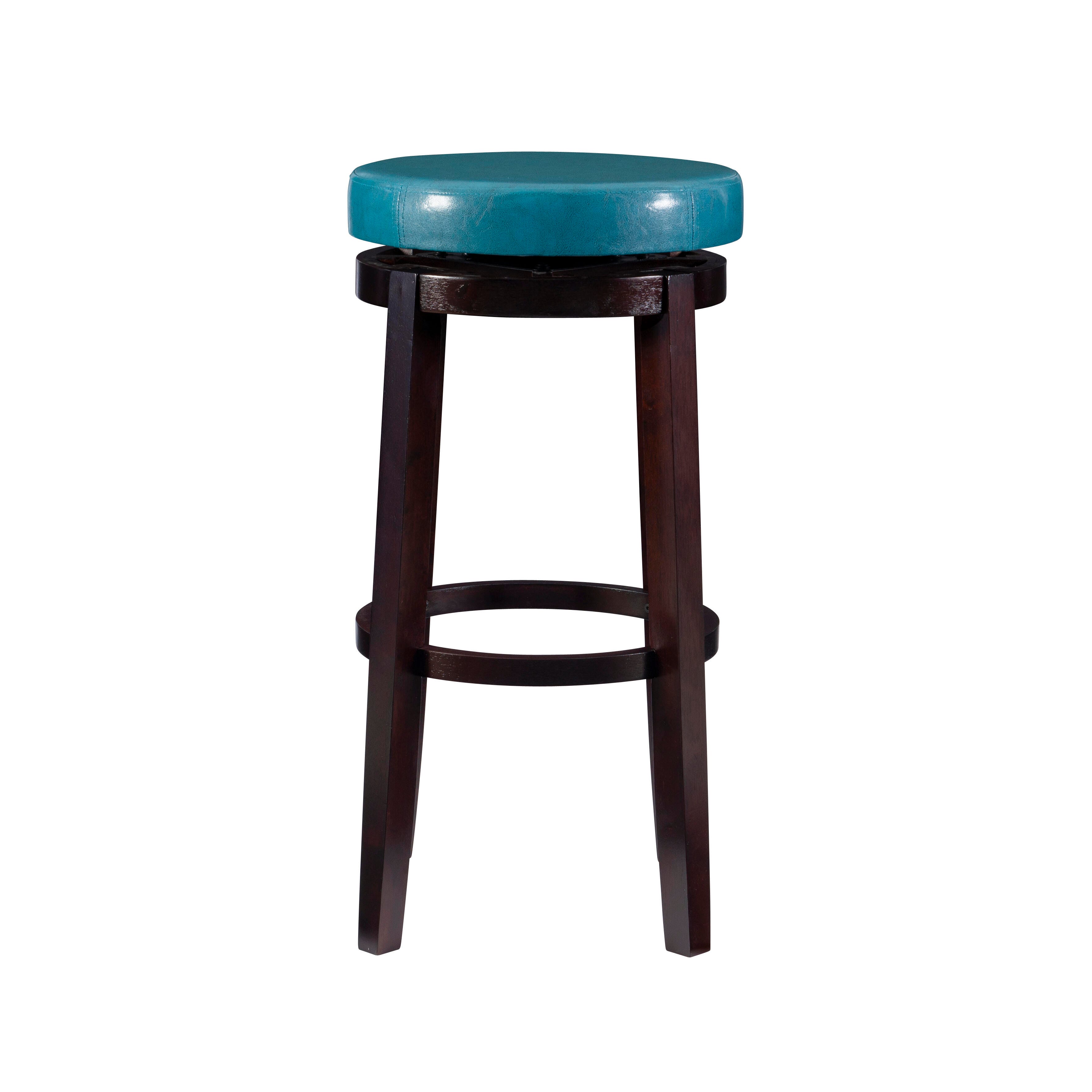Linon Maya Bar Stool, Blue, large