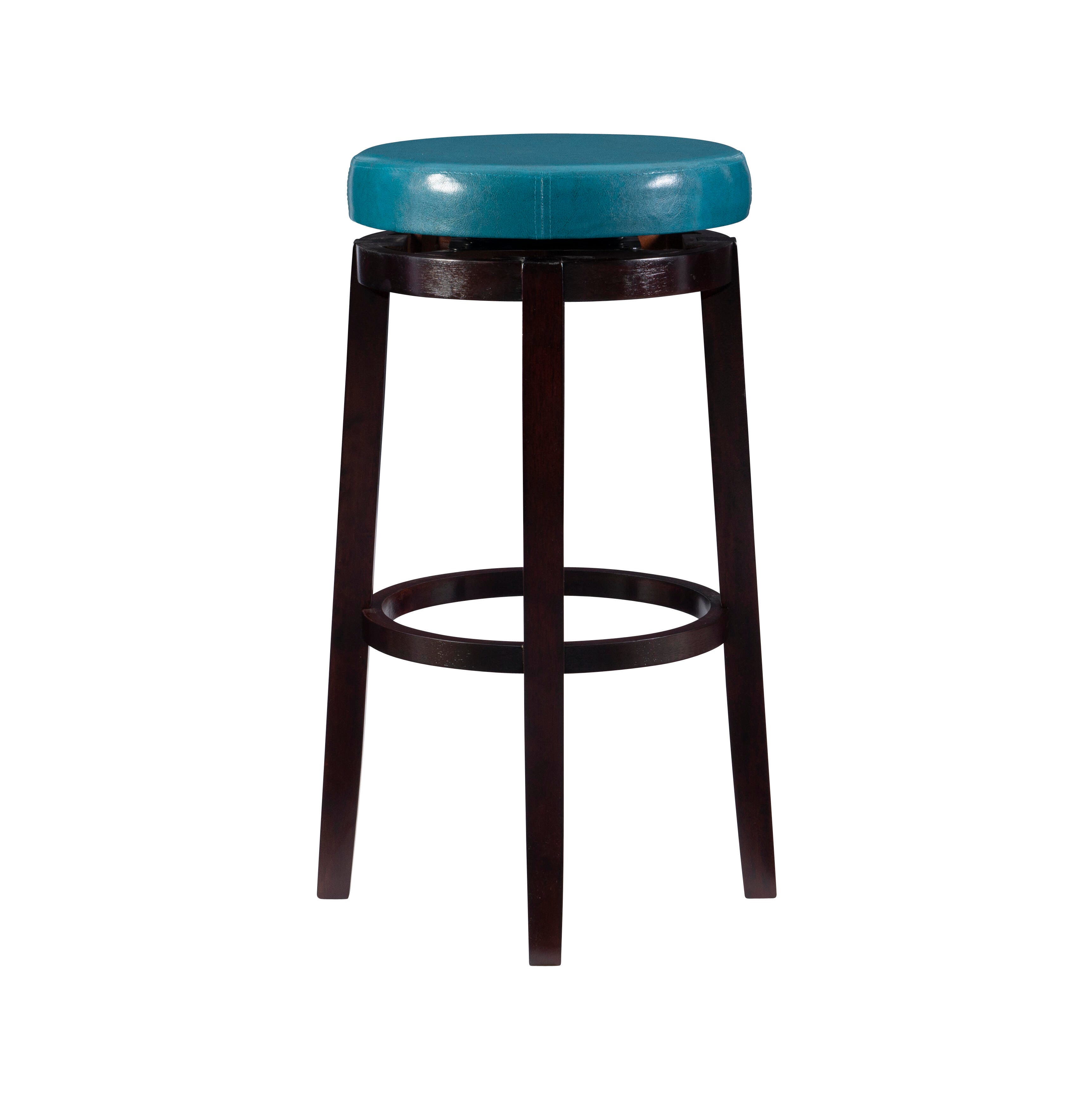 Linon Maya Bar Stool, Blue, large