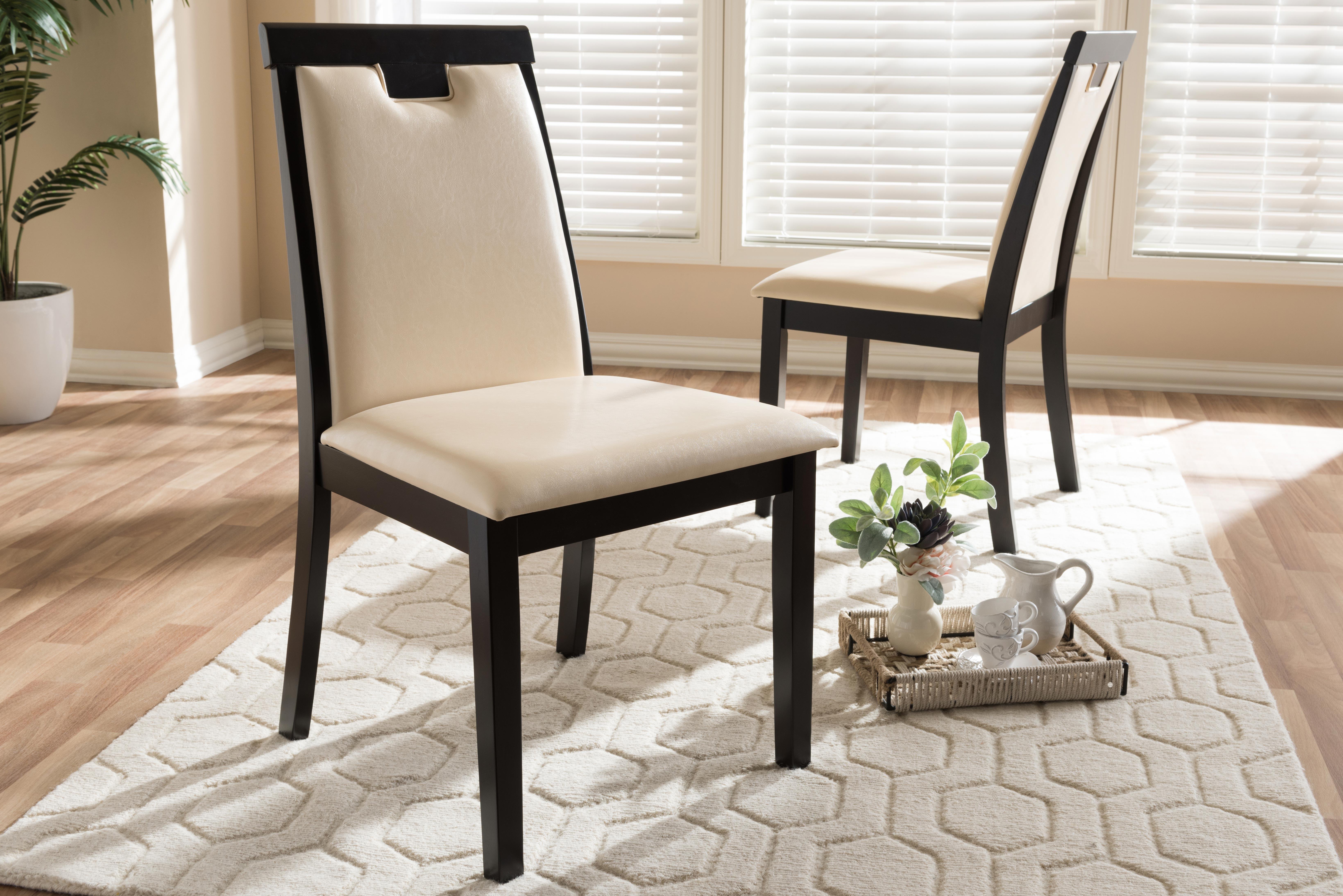 Faux Leather Upholstered Dining Chair (Set of 2), , rollover