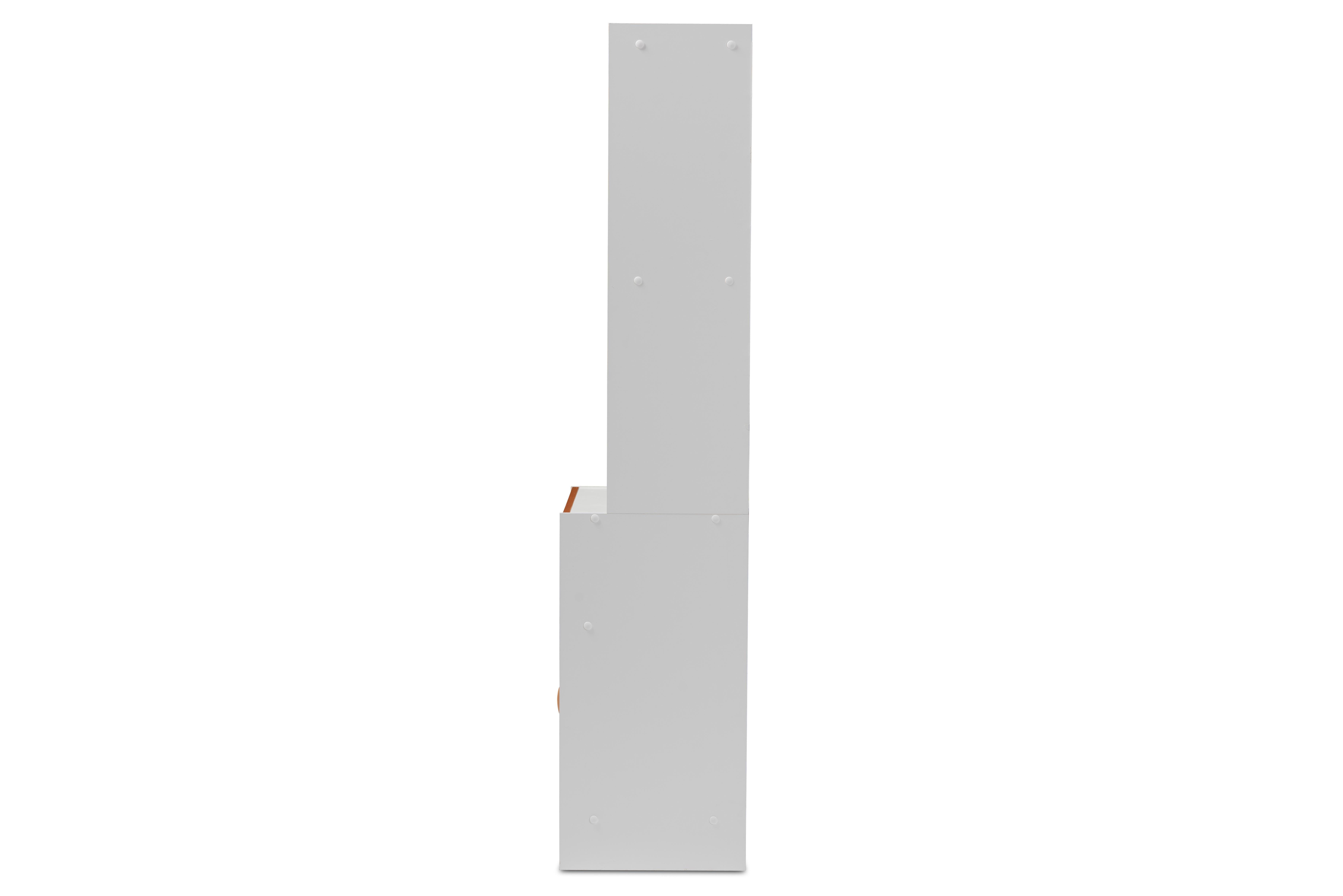 Modern Kitchen Cabinet and Hutch, White/Cherry, large