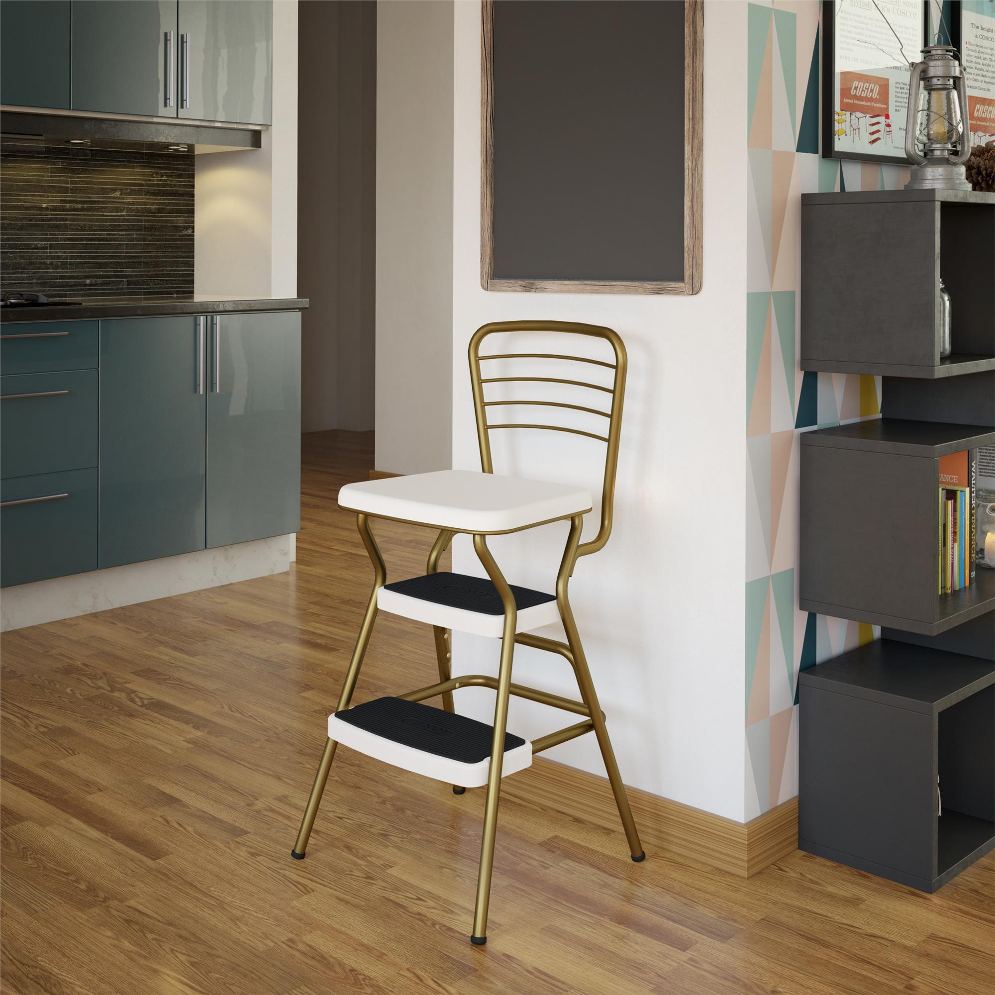 Cosco Retro Step Stool with Flip-Up Seat, , rollover