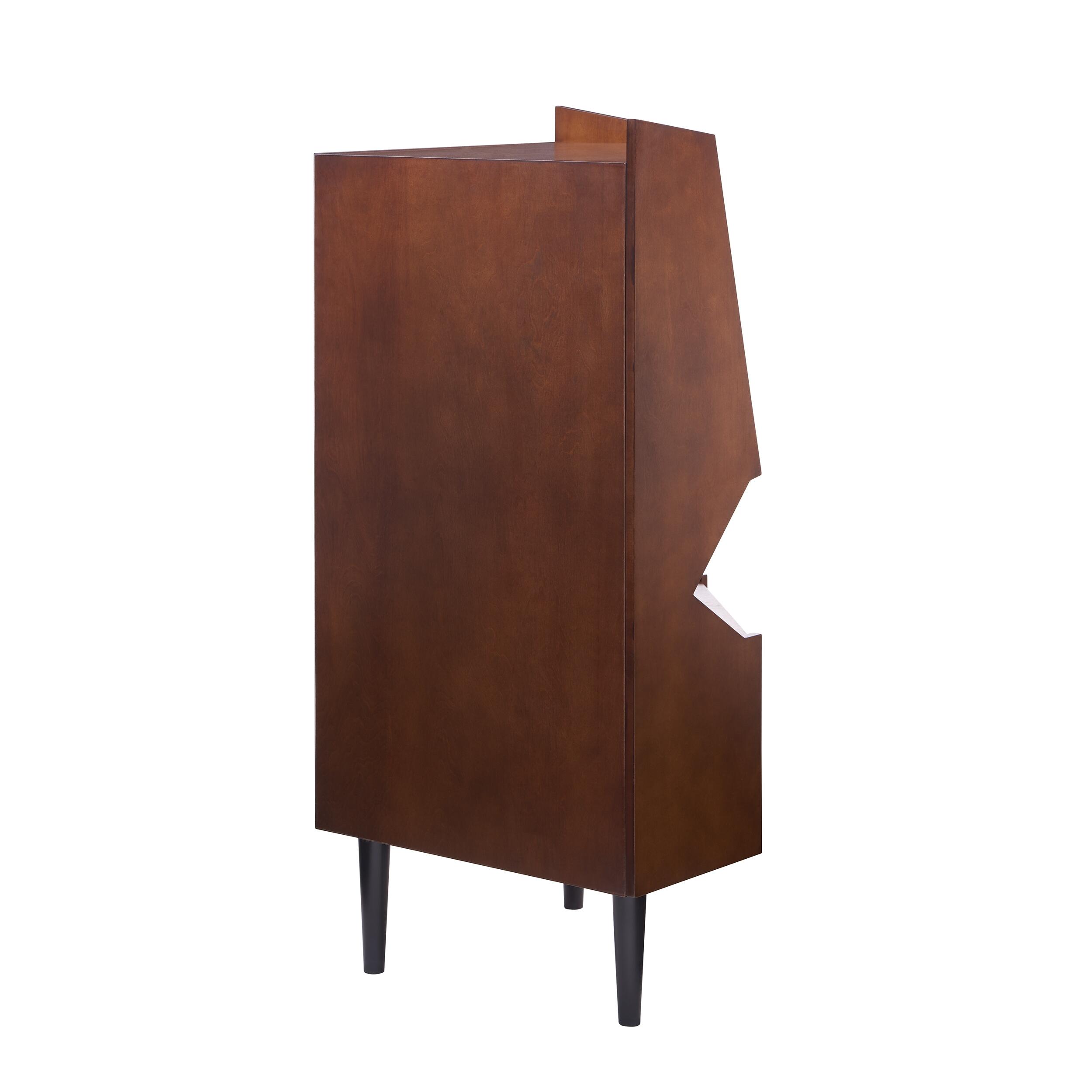SEI Mid-Century Corner Bar Cabinet, , large