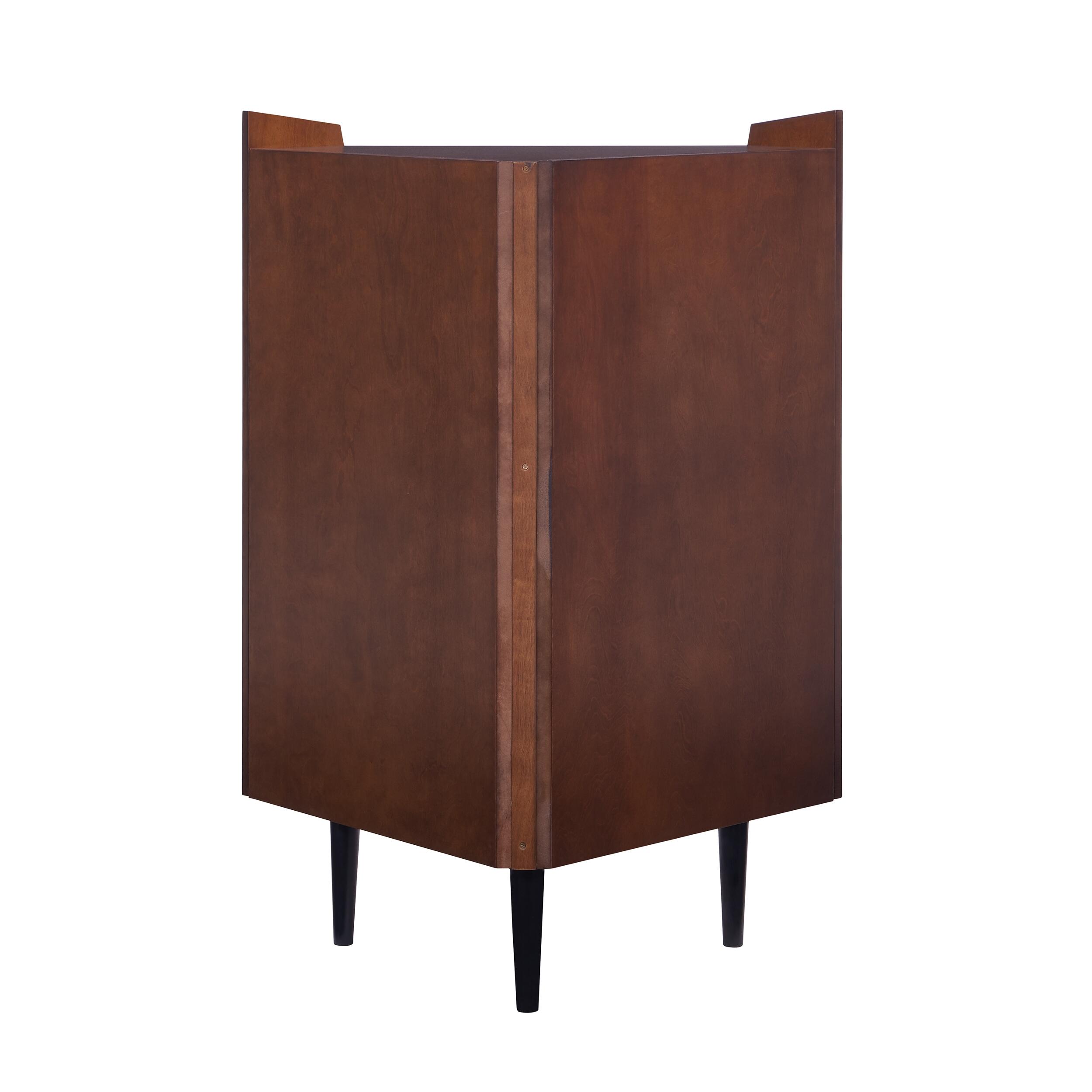 SEI Mid-Century Corner Bar Cabinet, , large