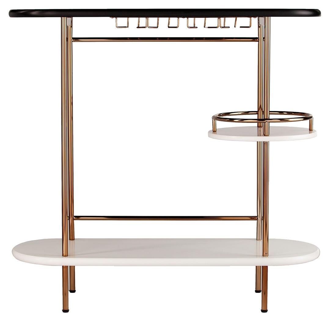 SEI Bar Table with Glassware Storage, , large