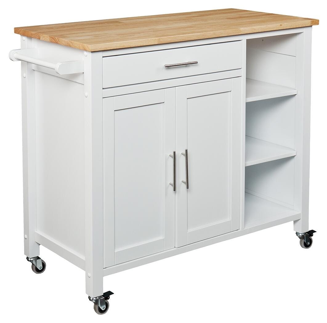 SEI Butcher Block Kitchen Cart, , large