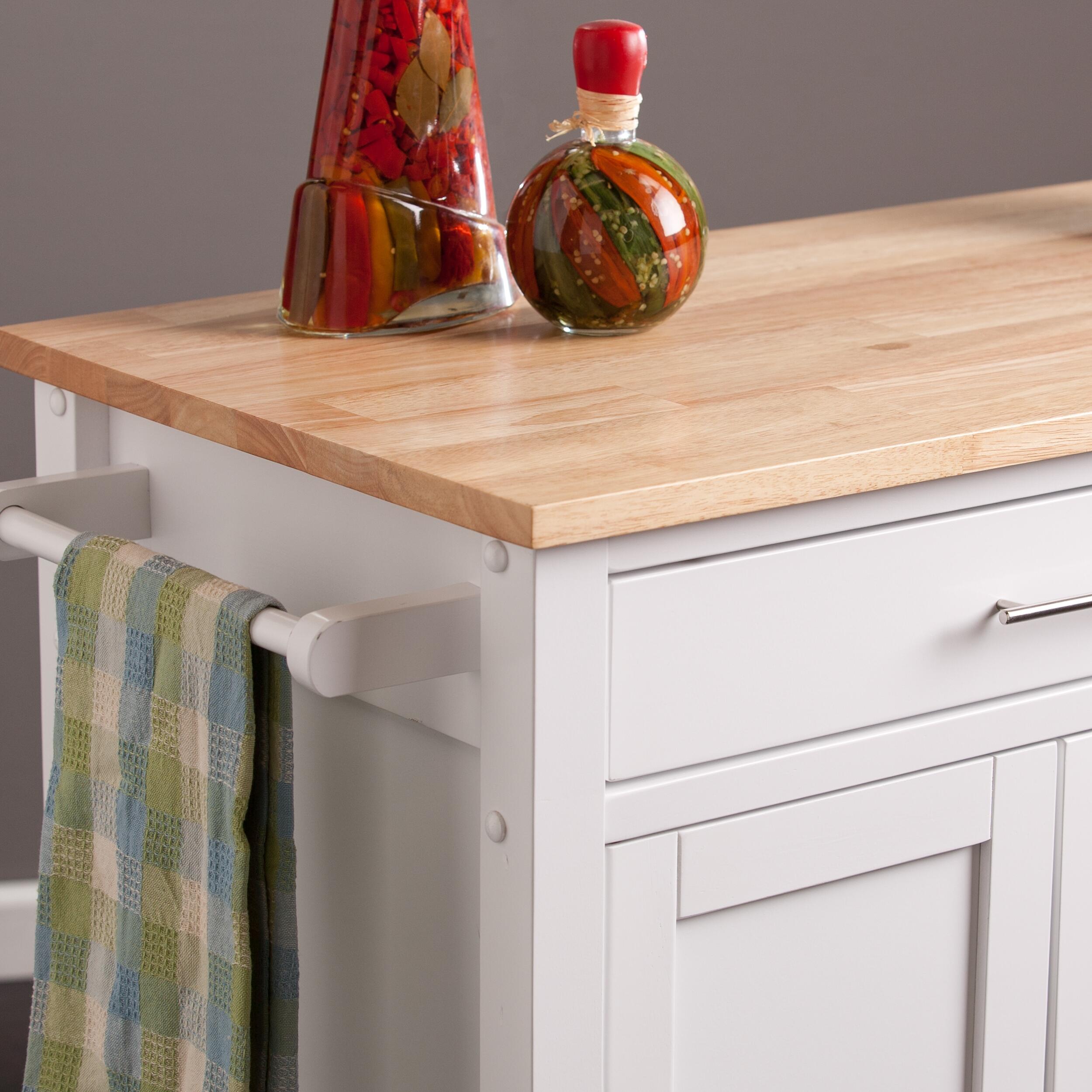 SEI Butcher Block Kitchen Cart, , large