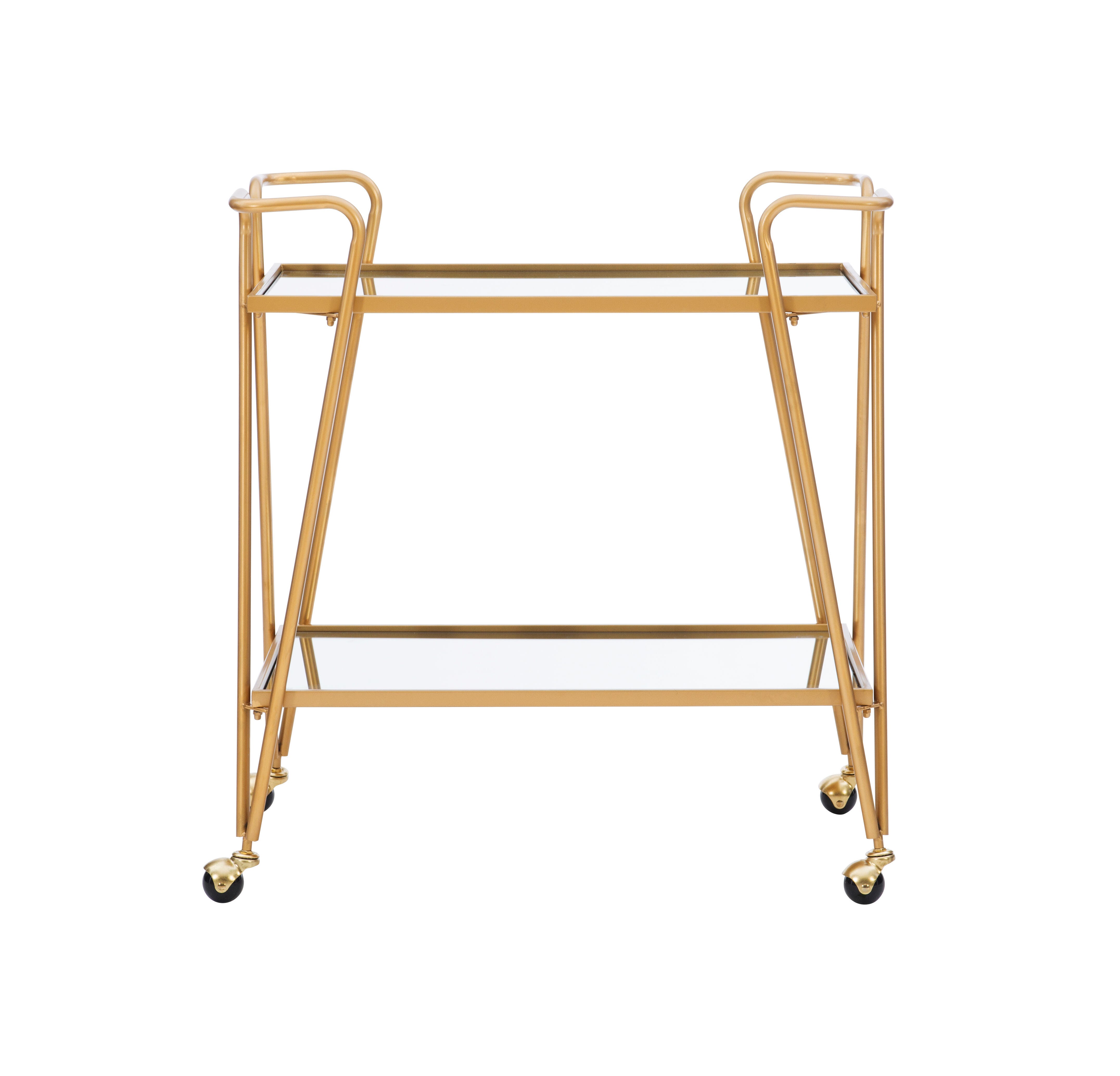 Linon Aubrey Aubrey Bar Cart, Gold, large
