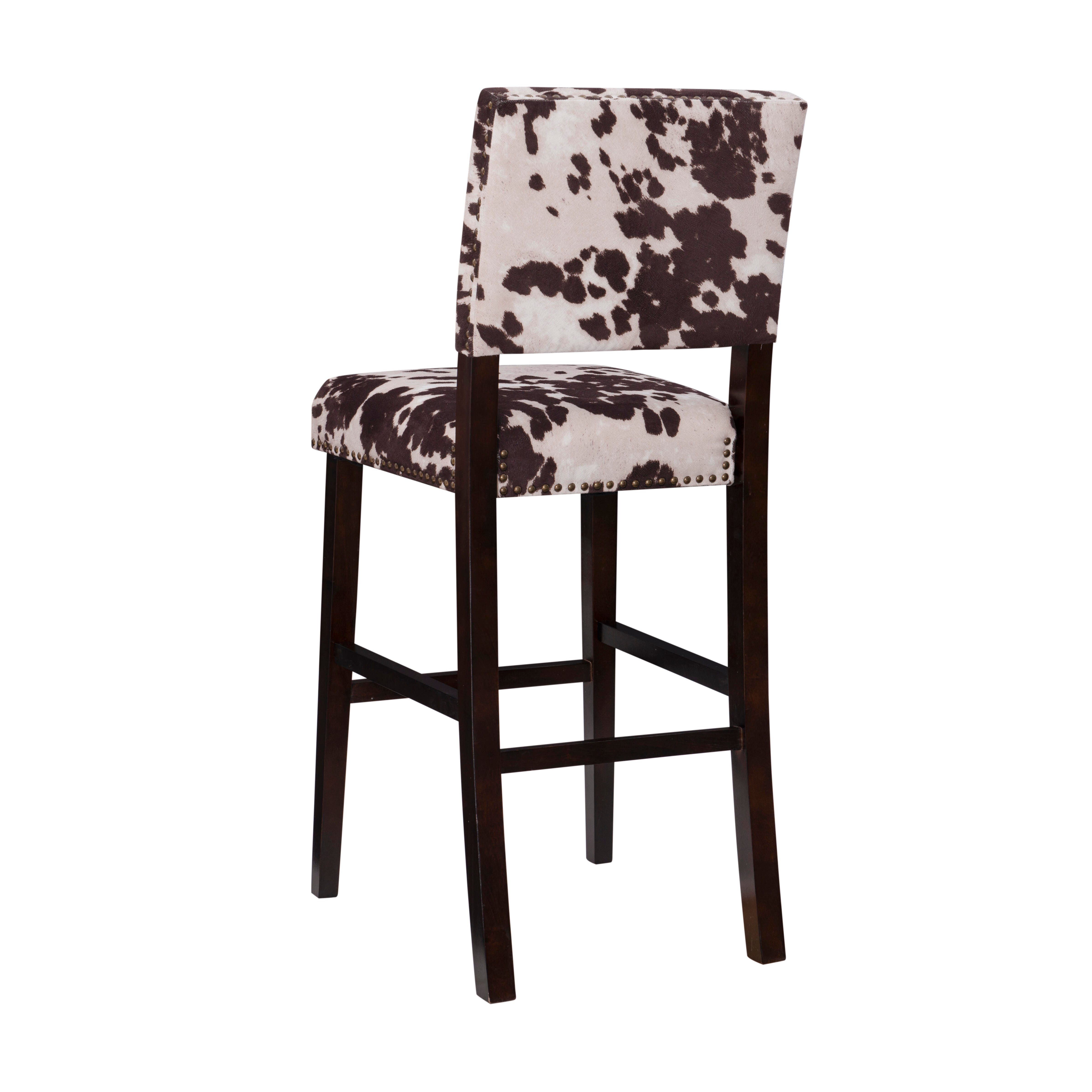 Linon Wes Bar Stool, Manhattan Brown, large