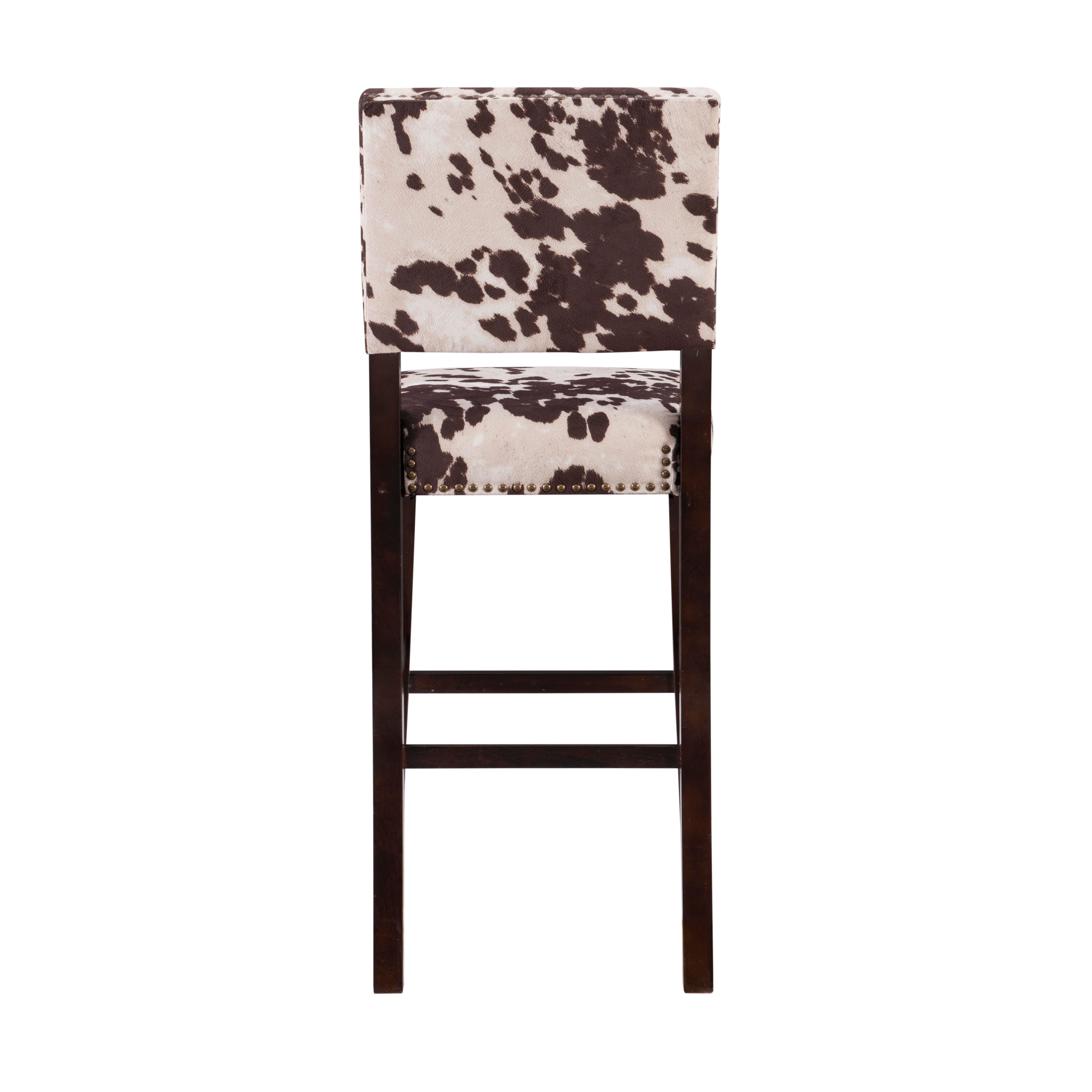 Linon Wes Bar Stool, Manhattan Brown, large