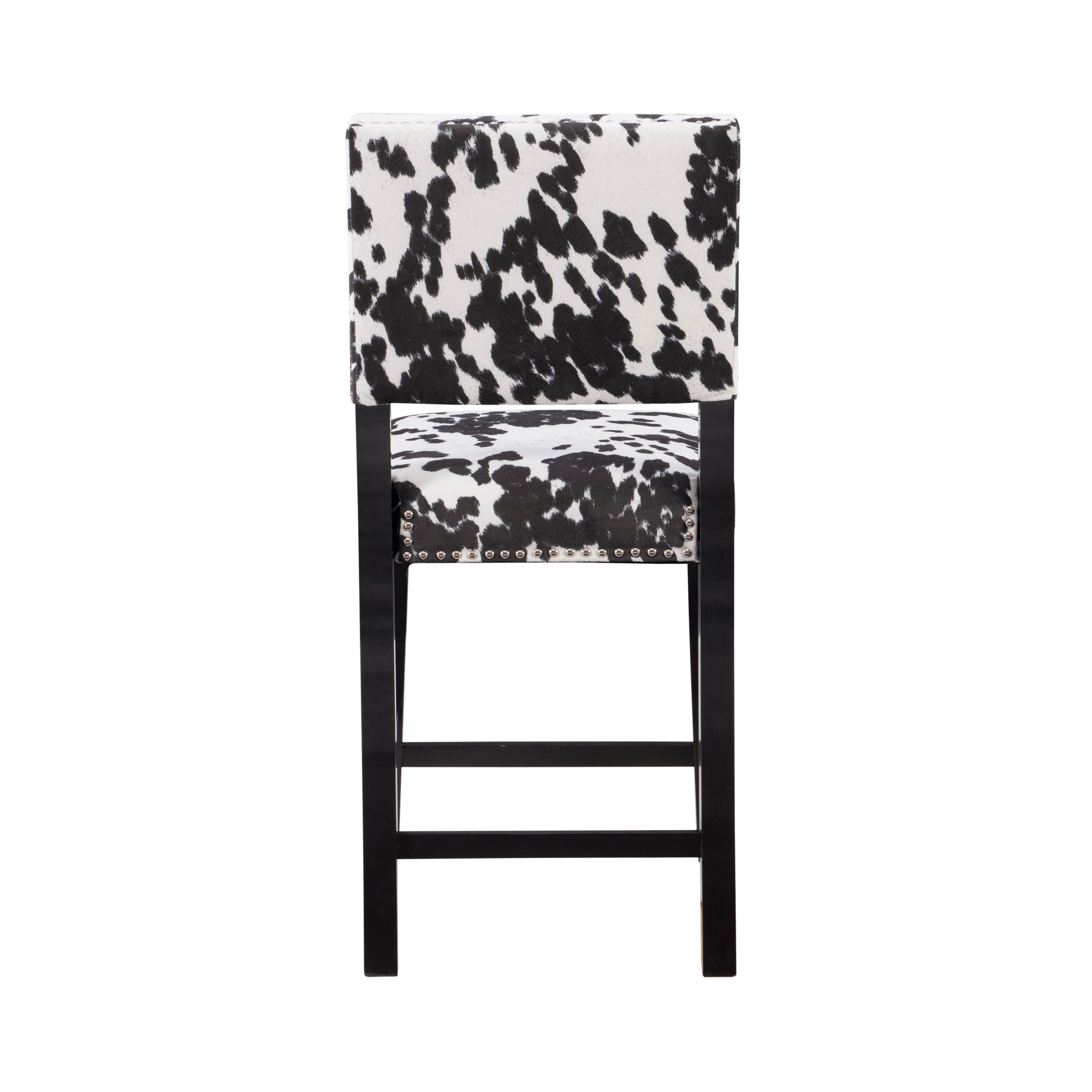 Linon Wes Counter Stool, Black/White, large