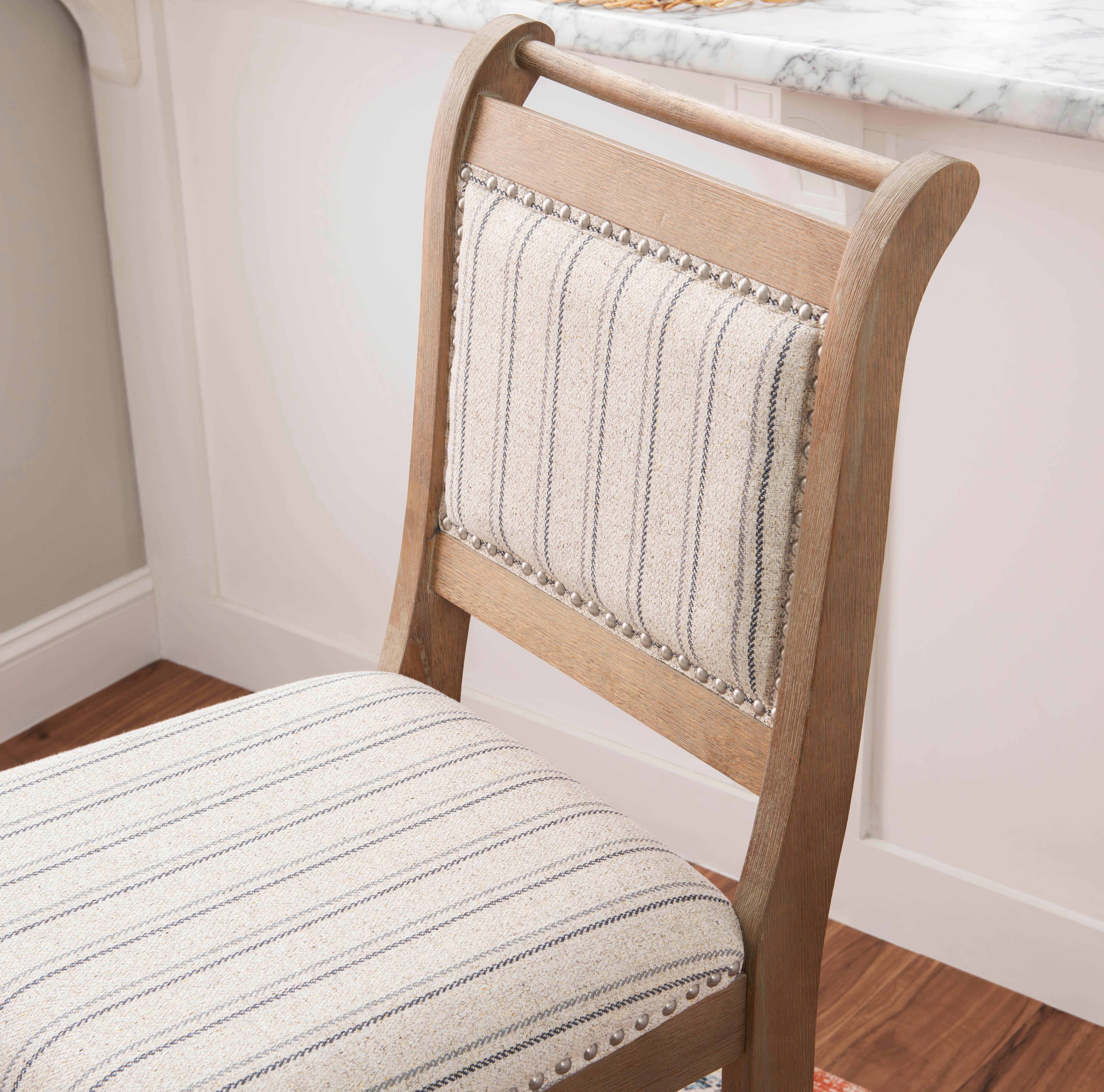 Linon Hedi Bar Stool, Gray Wash, large