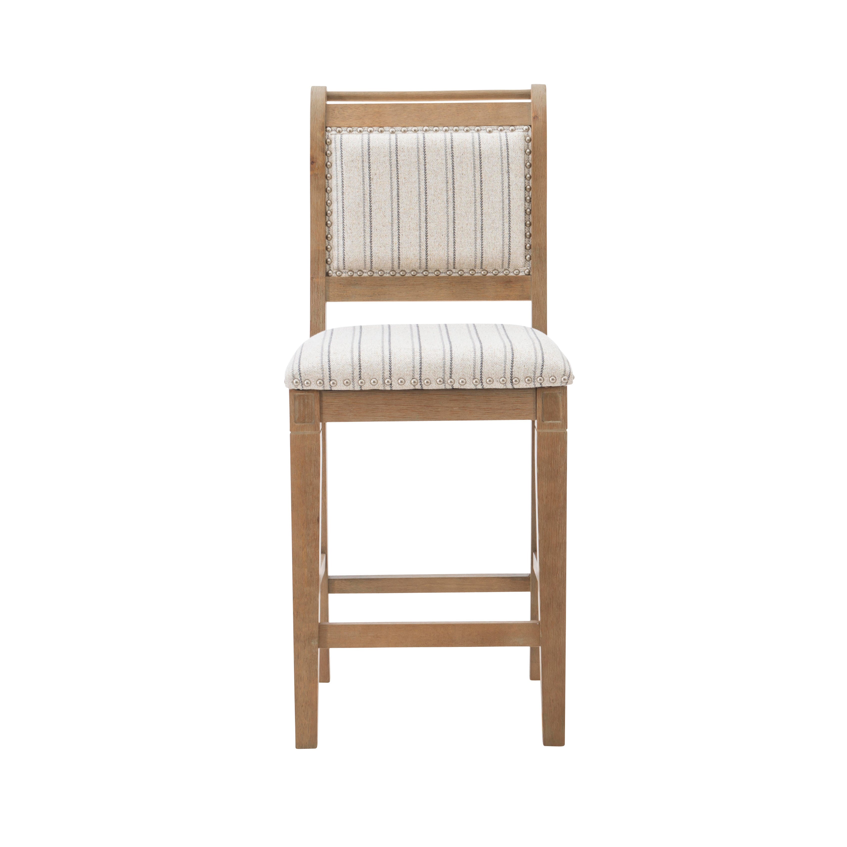 Linon Hedi Counter Stool, Gray Wash, large