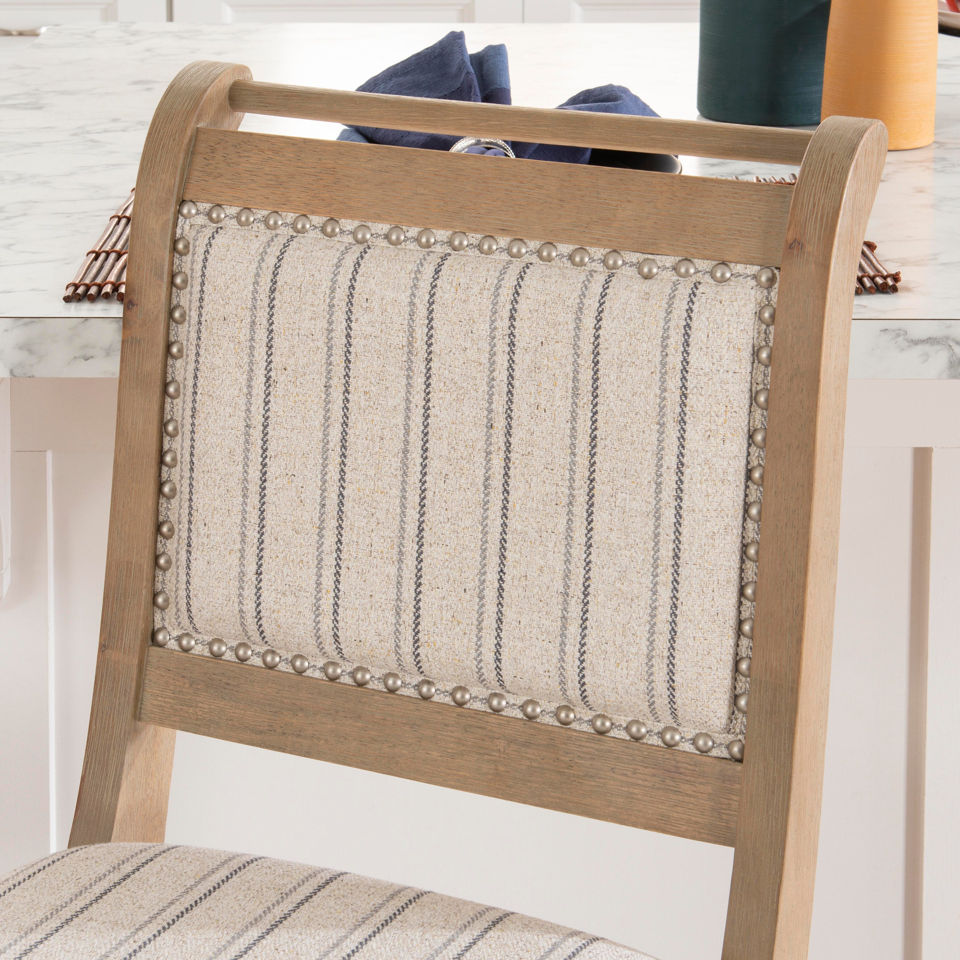 Linon Hedi Counter Stool, Gray Wash, large