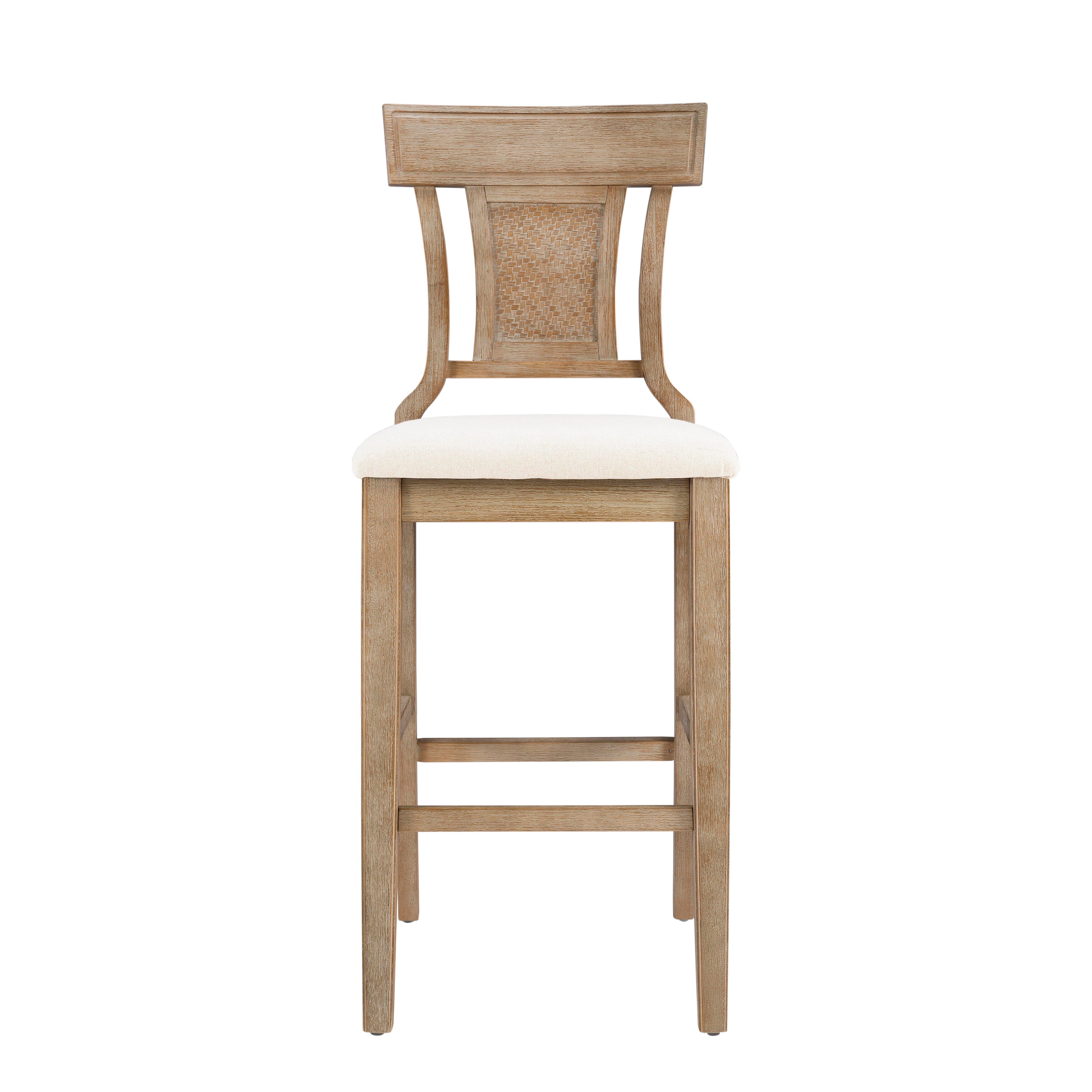 Linon Lina Bar Stool, Gray Wash, large