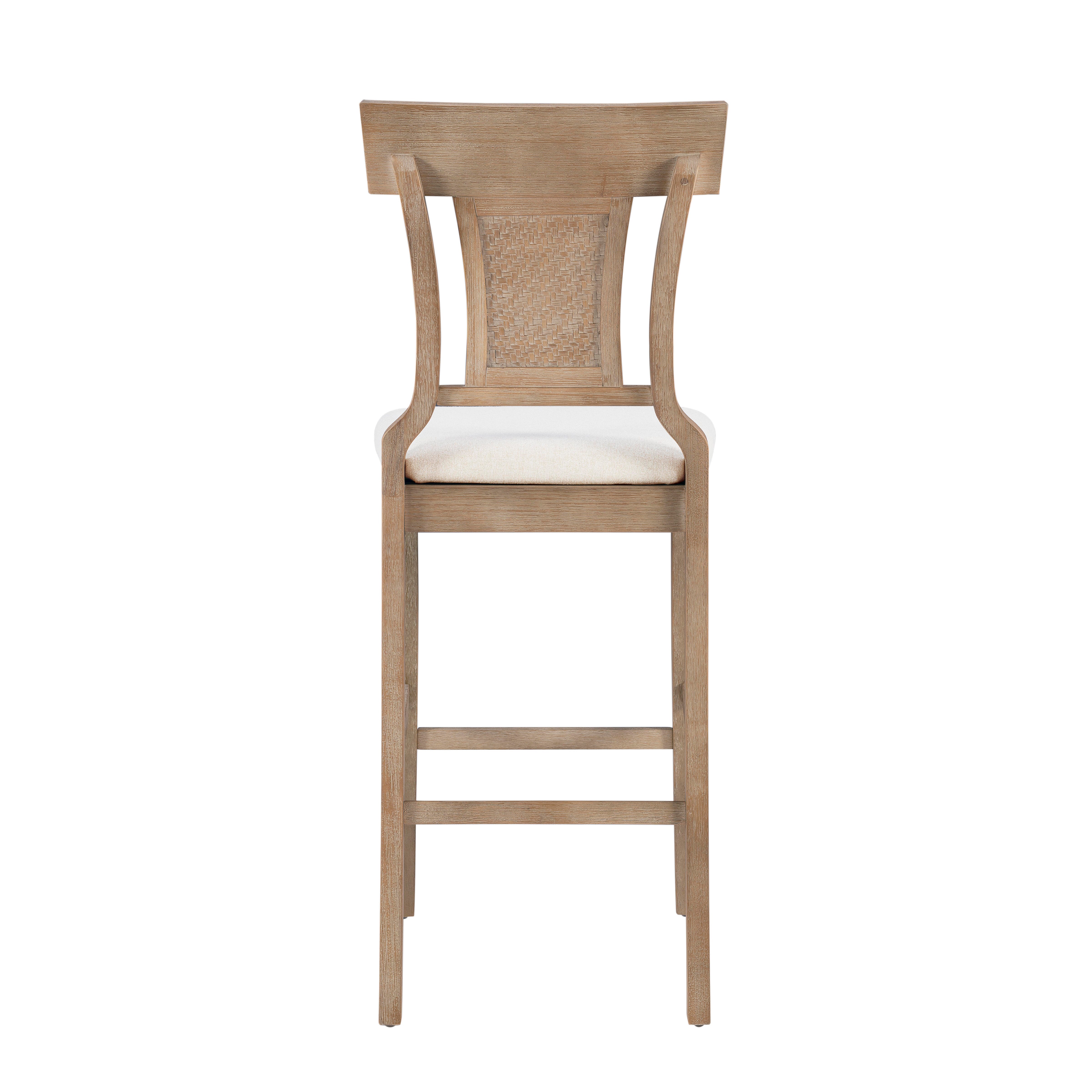 Linon Lina Bar Stool, Gray Wash, large