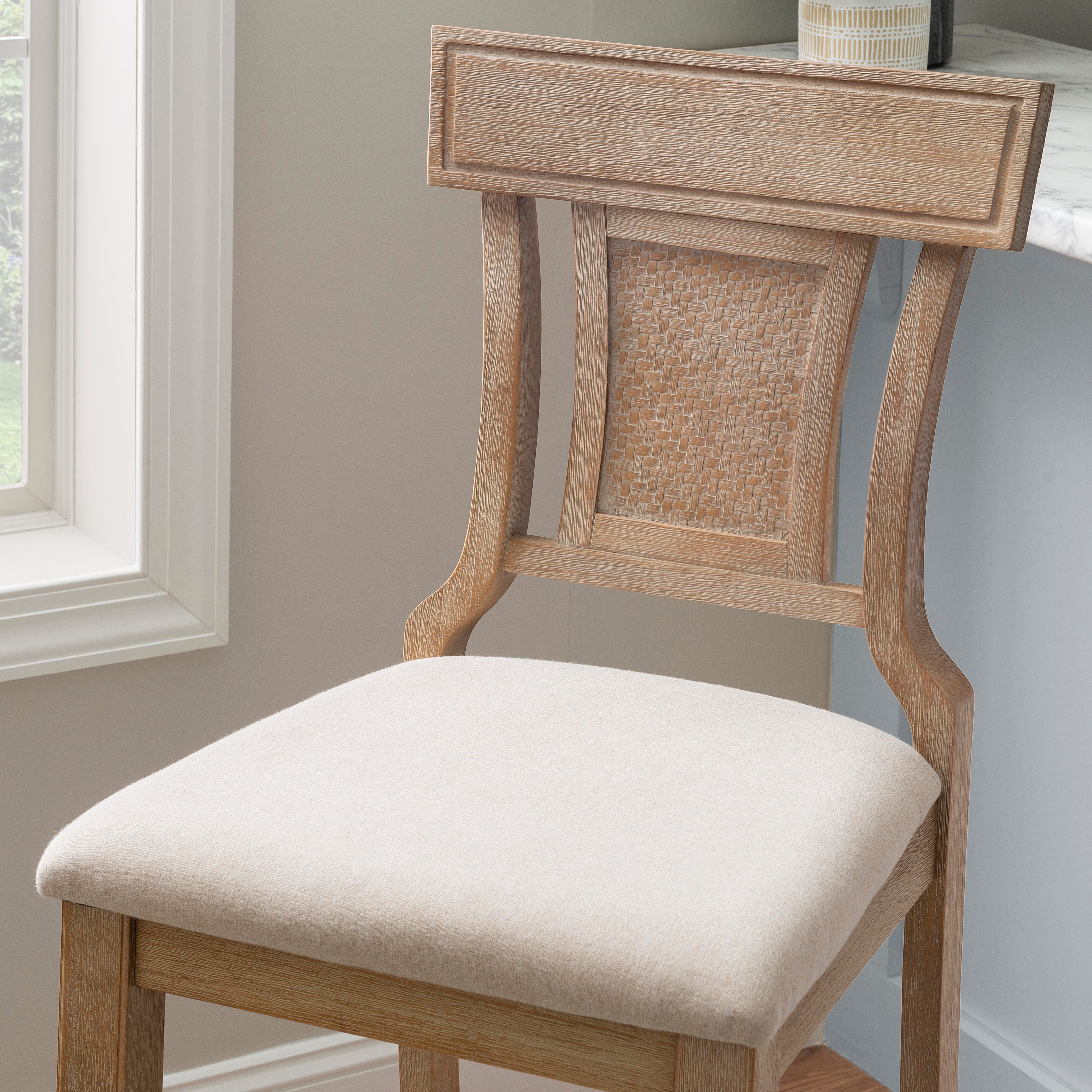 Linon Lina Bar Stool, Gray Wash, large