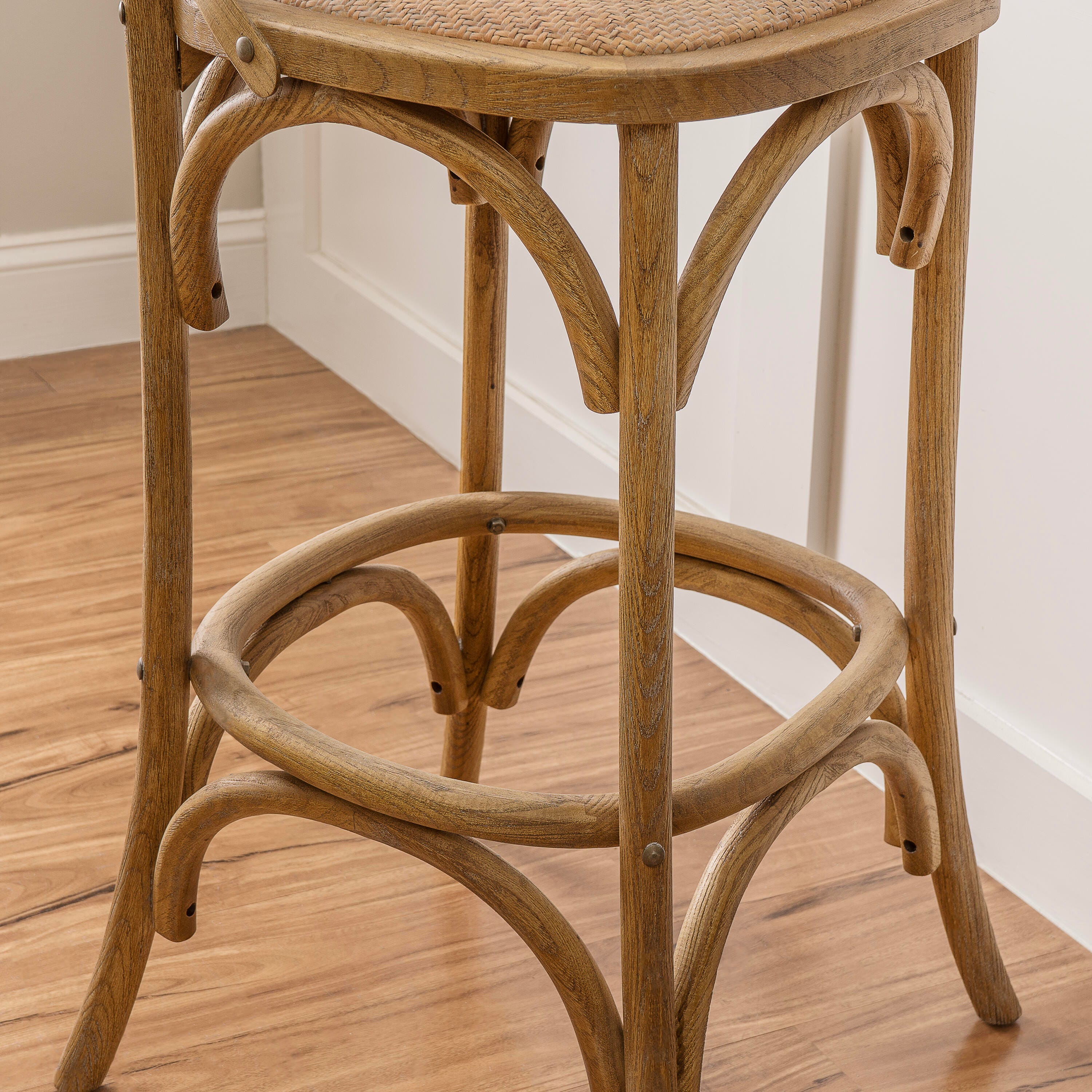Linon Cara Bar Stool, Gray, large