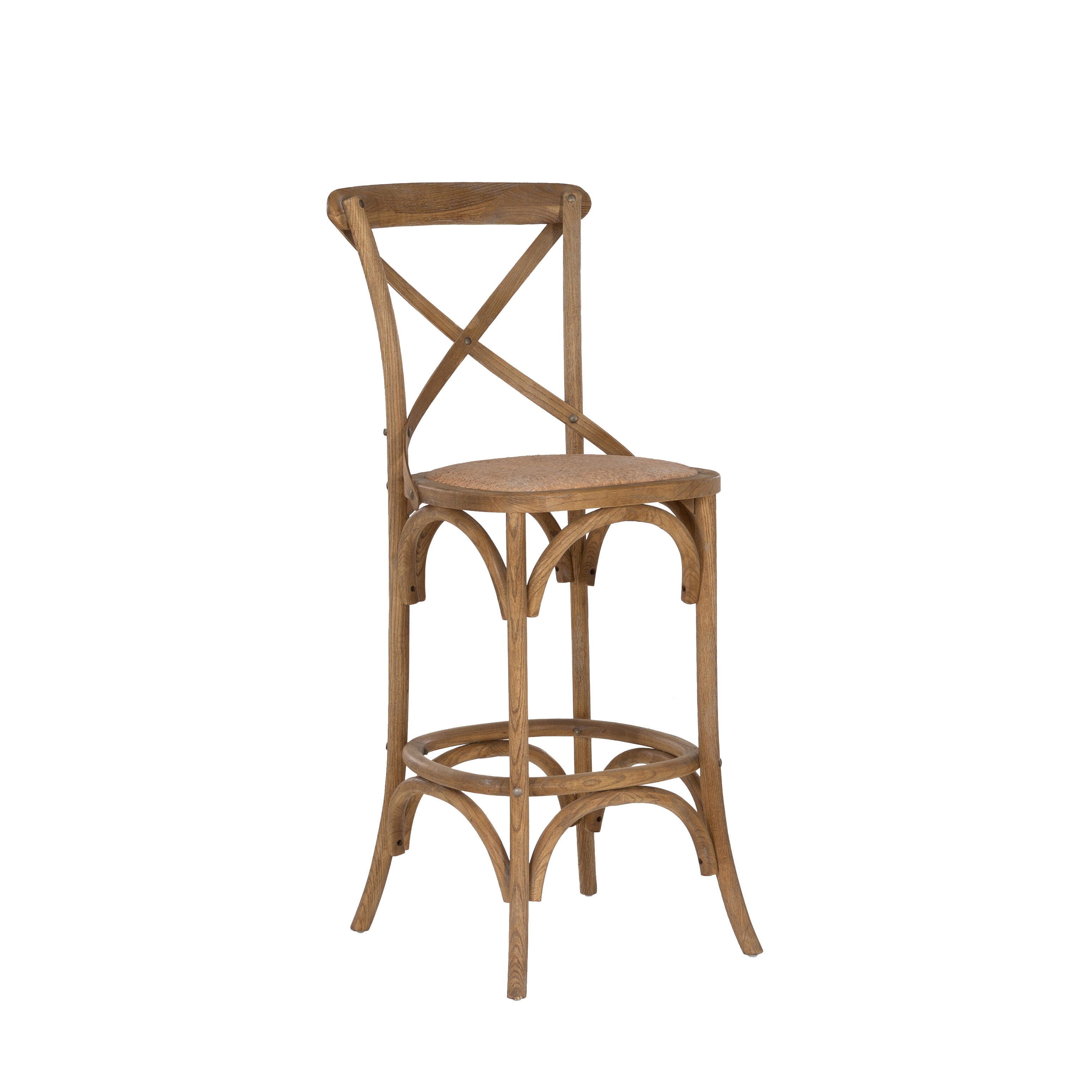 Linon Cara Bar Stool, Gray, large