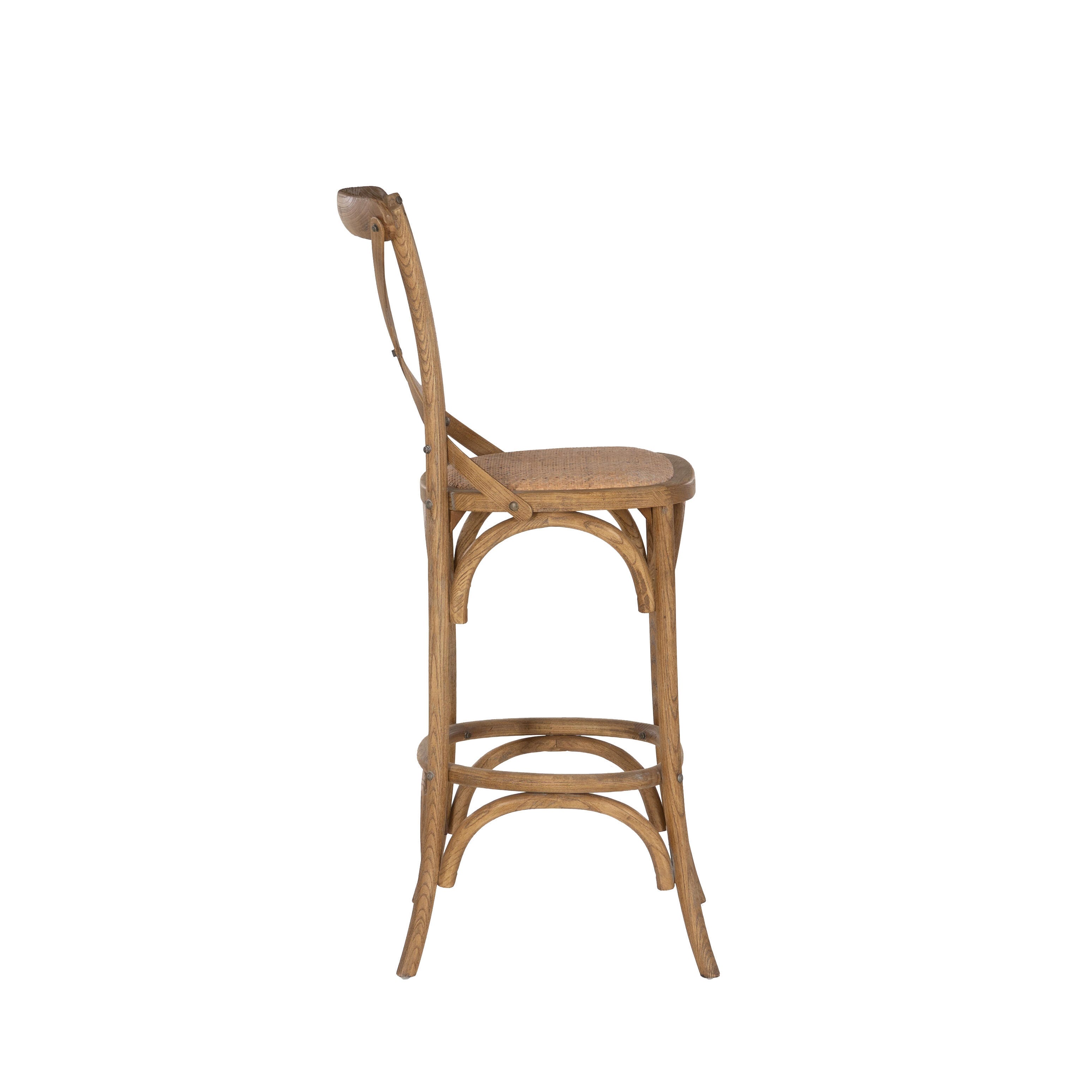 Linon Cara Bar Stool, Gray, large