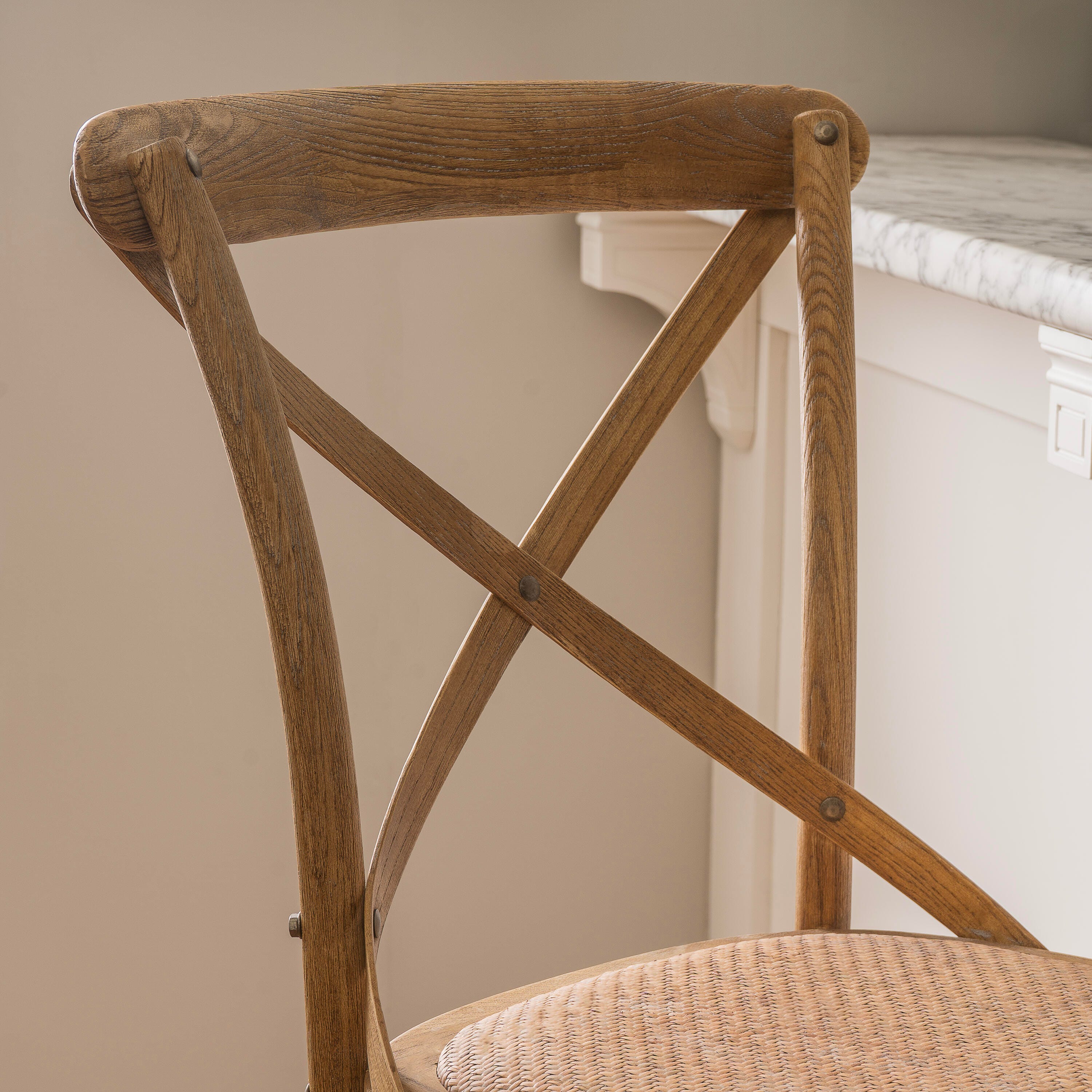 Linon Cara Bar Stool, Gray, large
