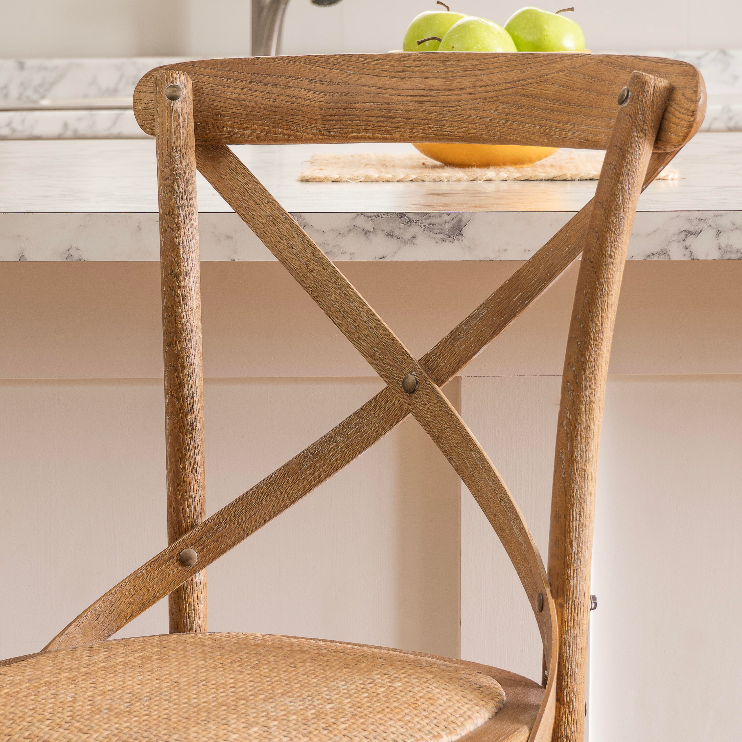 Linon Cara Counter Stool, Gray, large